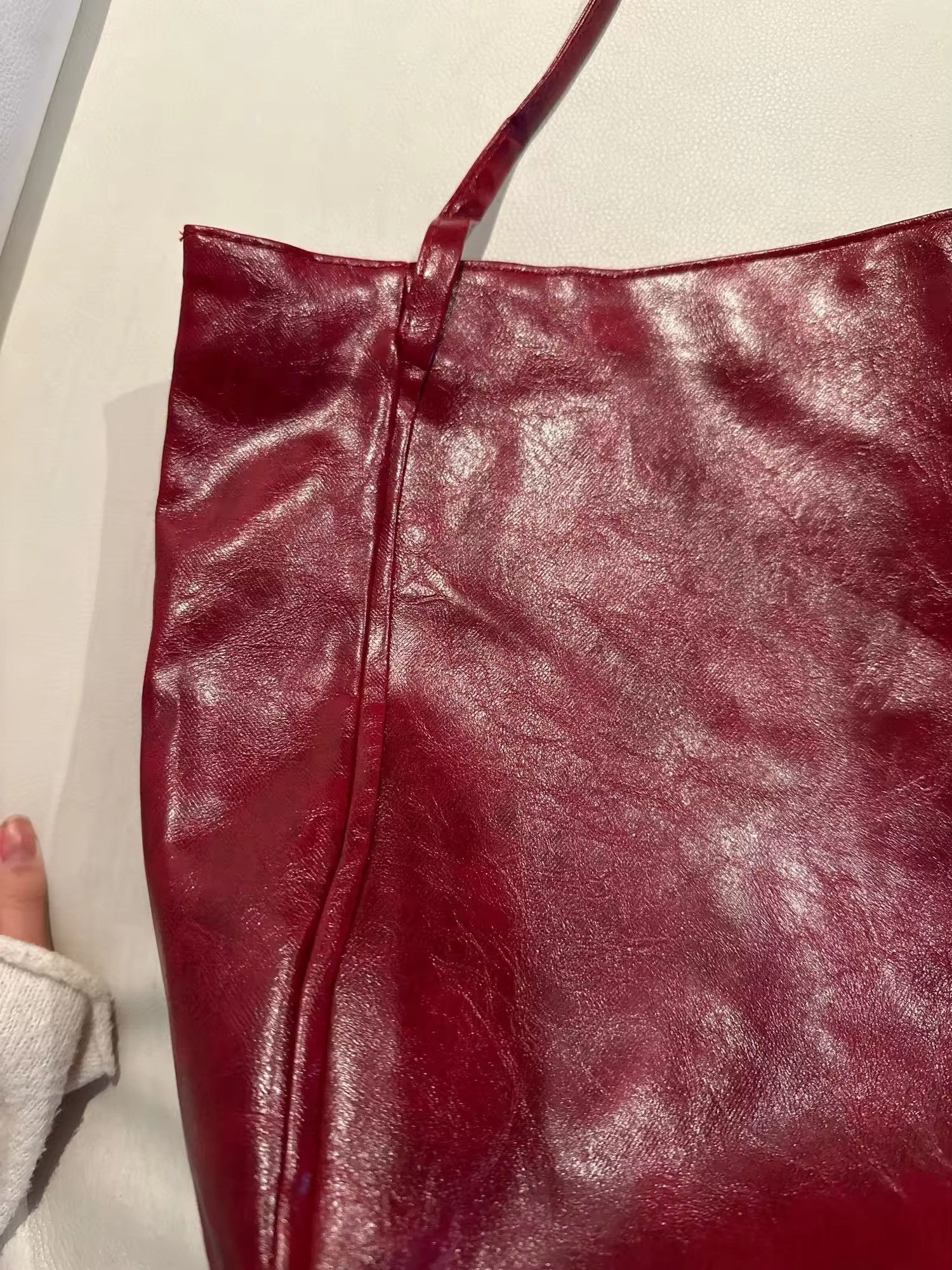 Vintage Large Capacity Soft Pu Leather Shoulder Bag Size ONE SIZE - 4 Thumbnail