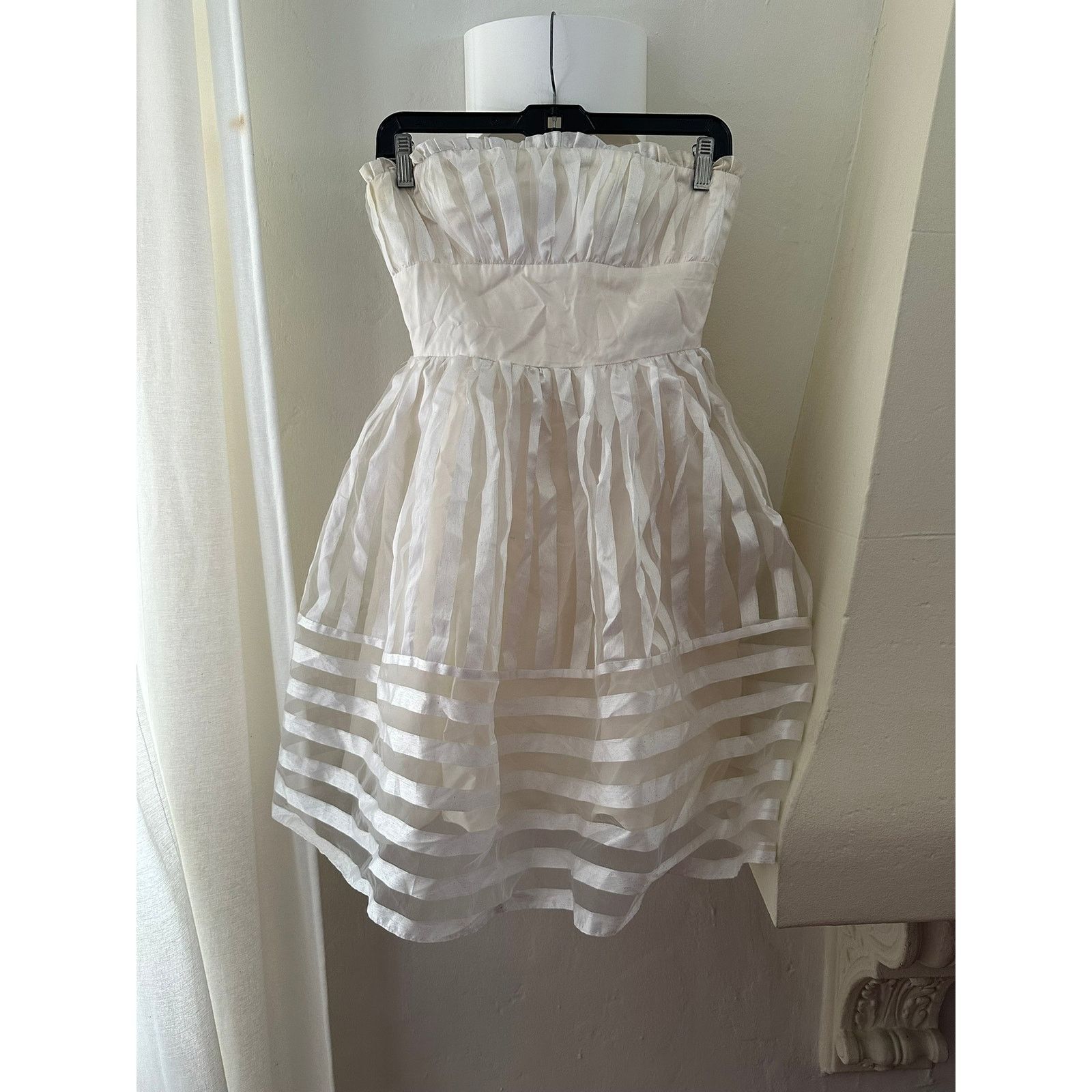 Betsey Johnson White Strapless Dress 4