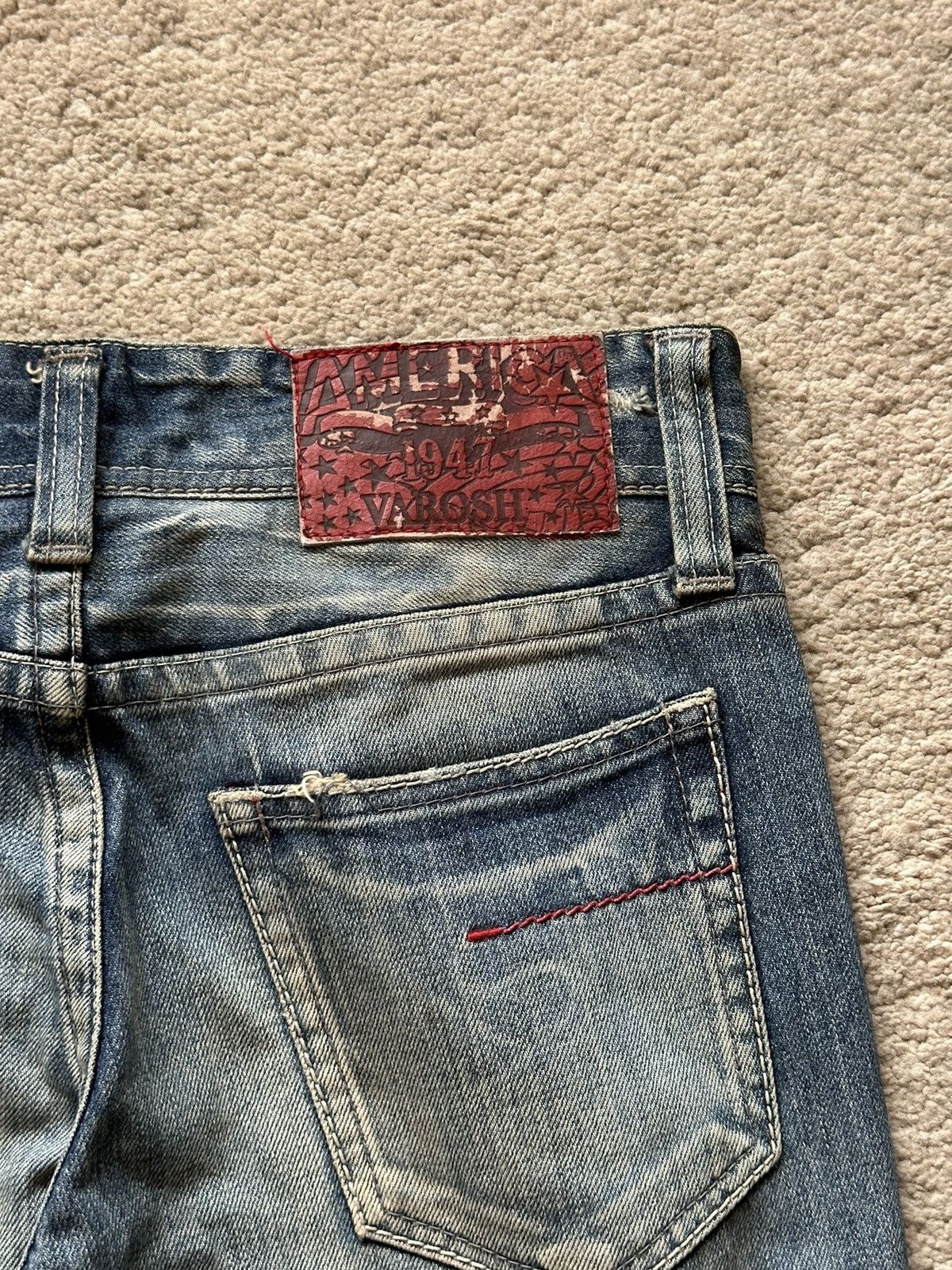 Isamu Katayama Backlash 2000s Varosh Distressed Quote Flare Jeans Size US 30 / EU 46 - 9 Thumbnail