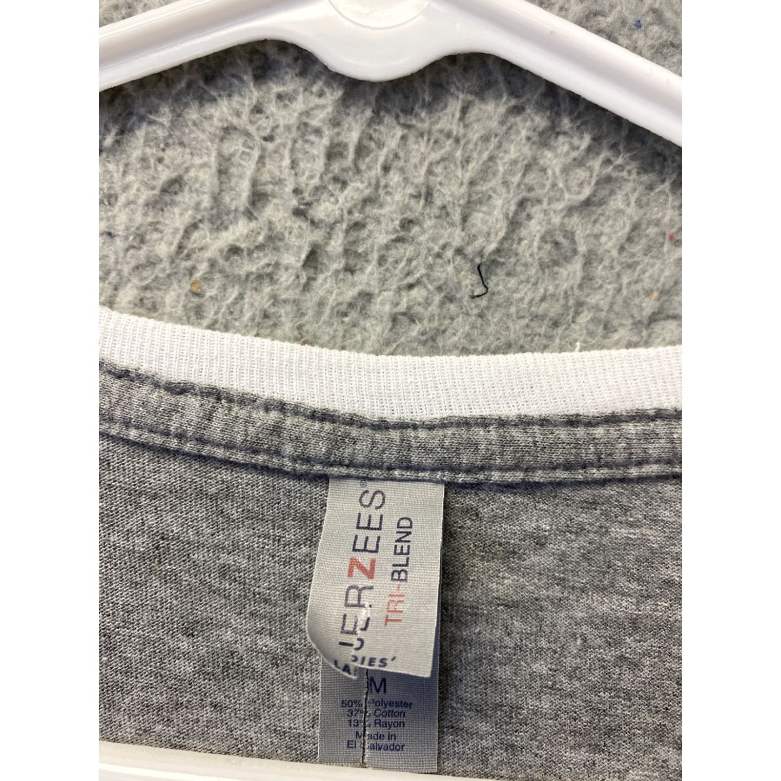 Jerzees Jerzees NFL LSU Tigers Women's T-Shirt M Gray Short Sleeve V-Neck Casual Graphic 2020s Size M / US 6-8 / IT 42-44 - 4 Thumbnail