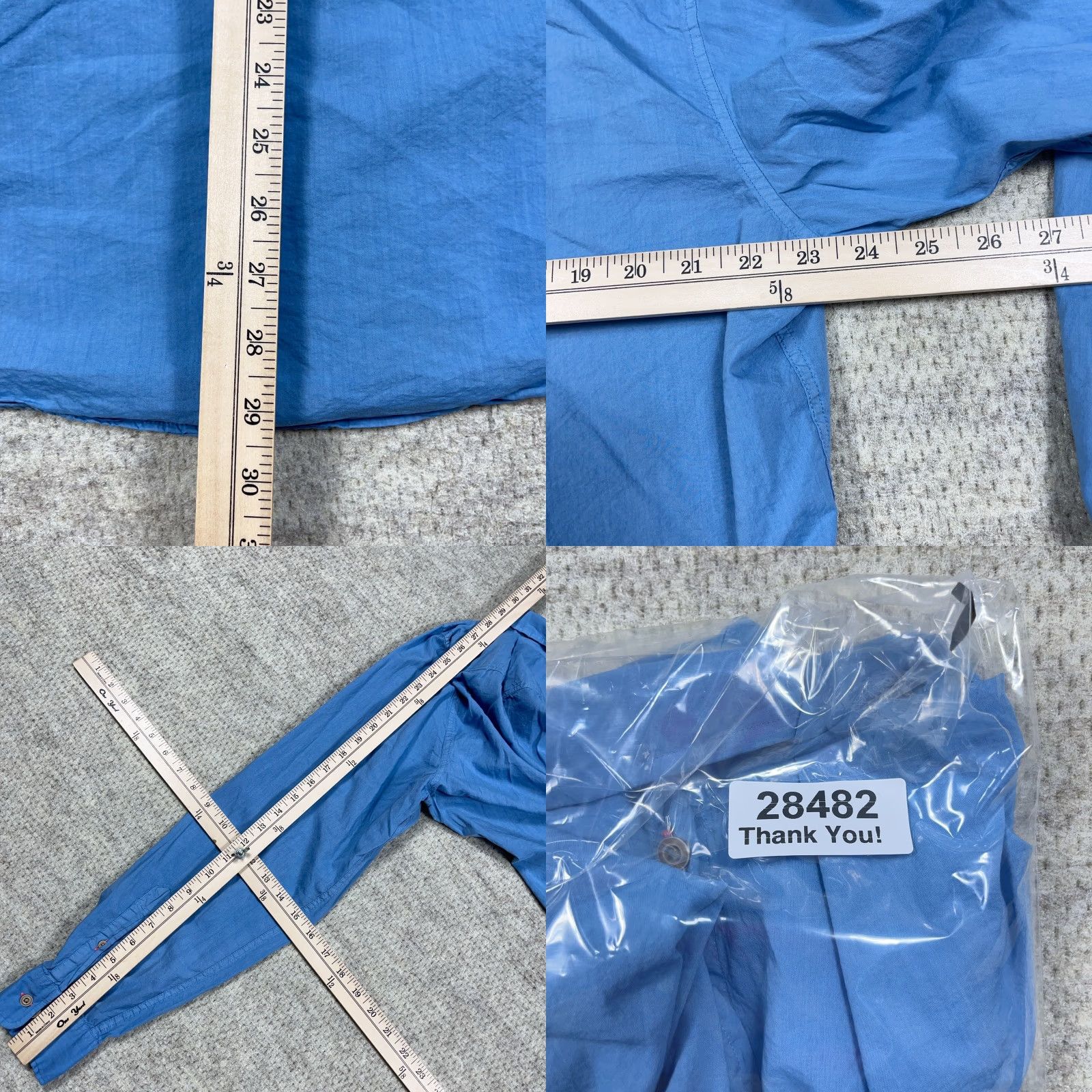 johnnie-O johnnie-O Button-Up shirt Men XL Light Blue Top Dress Casual Solid Modal Cotton Size US XL / EU 56 / 4 - 8 Thumbnail