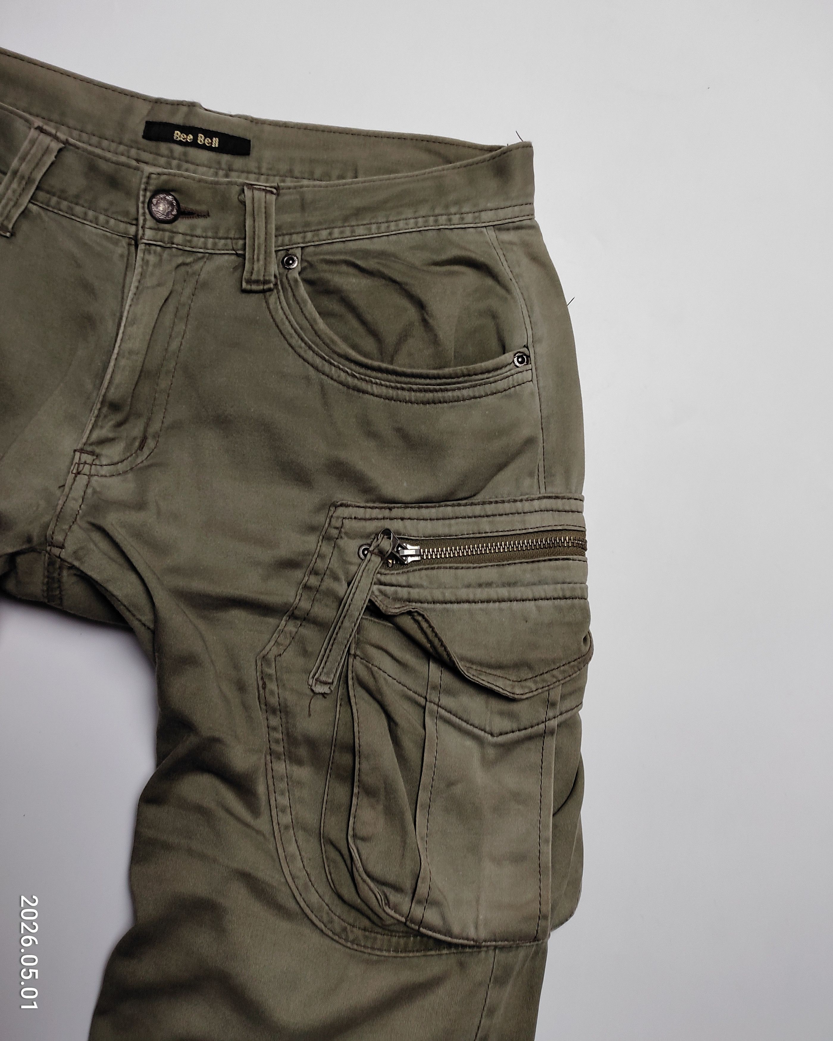 Japanese Brand Bee Bell Cargo Multipocket Tactical Pants Size US 29 - 3 Thumbnail