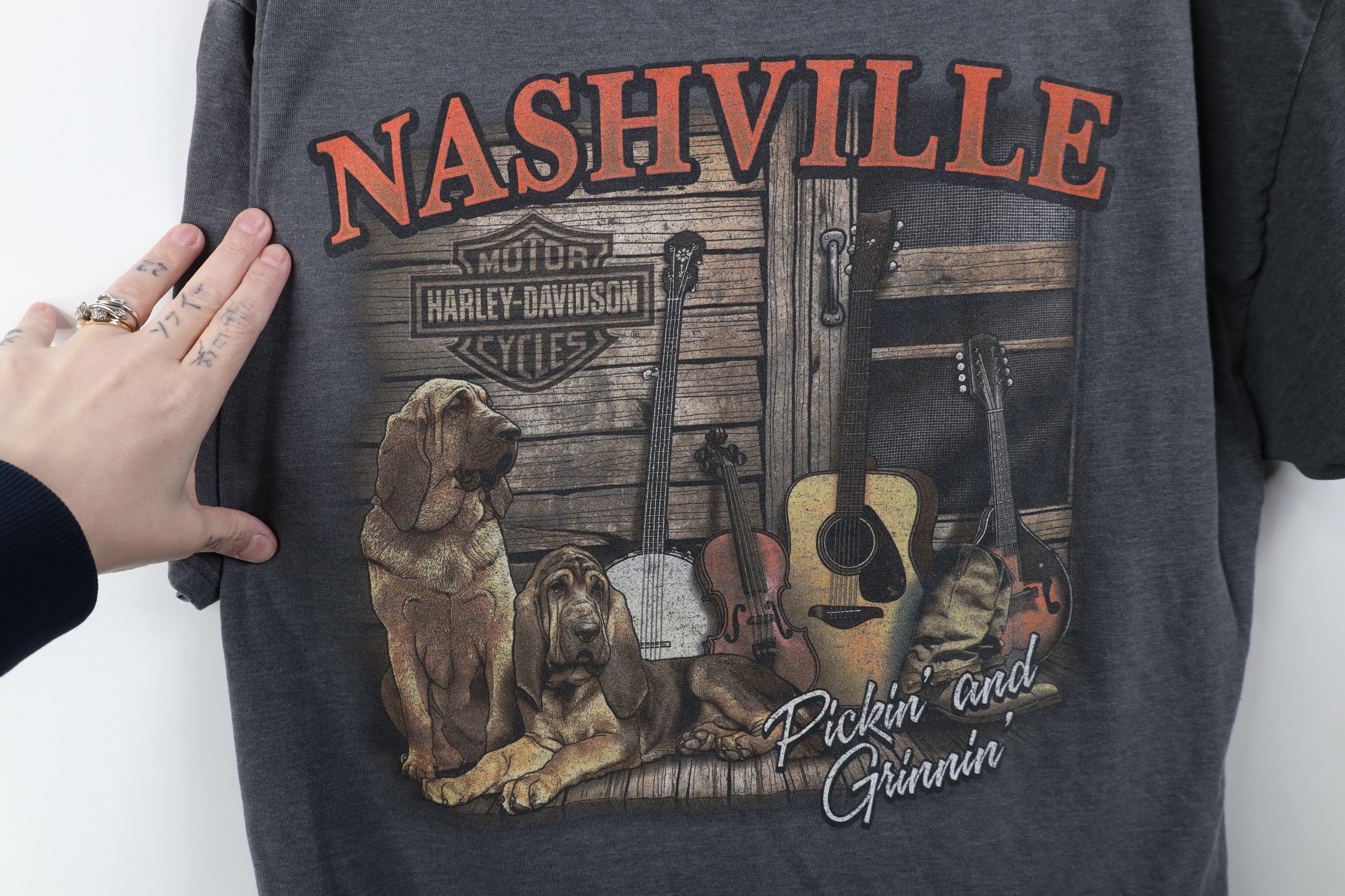 Harley Davidson Vintage Y2K Harley Davidson Pickin and Grinnin Dog T-Shirt Size US XL / EU 56 / 4 - 4 Thumbnail