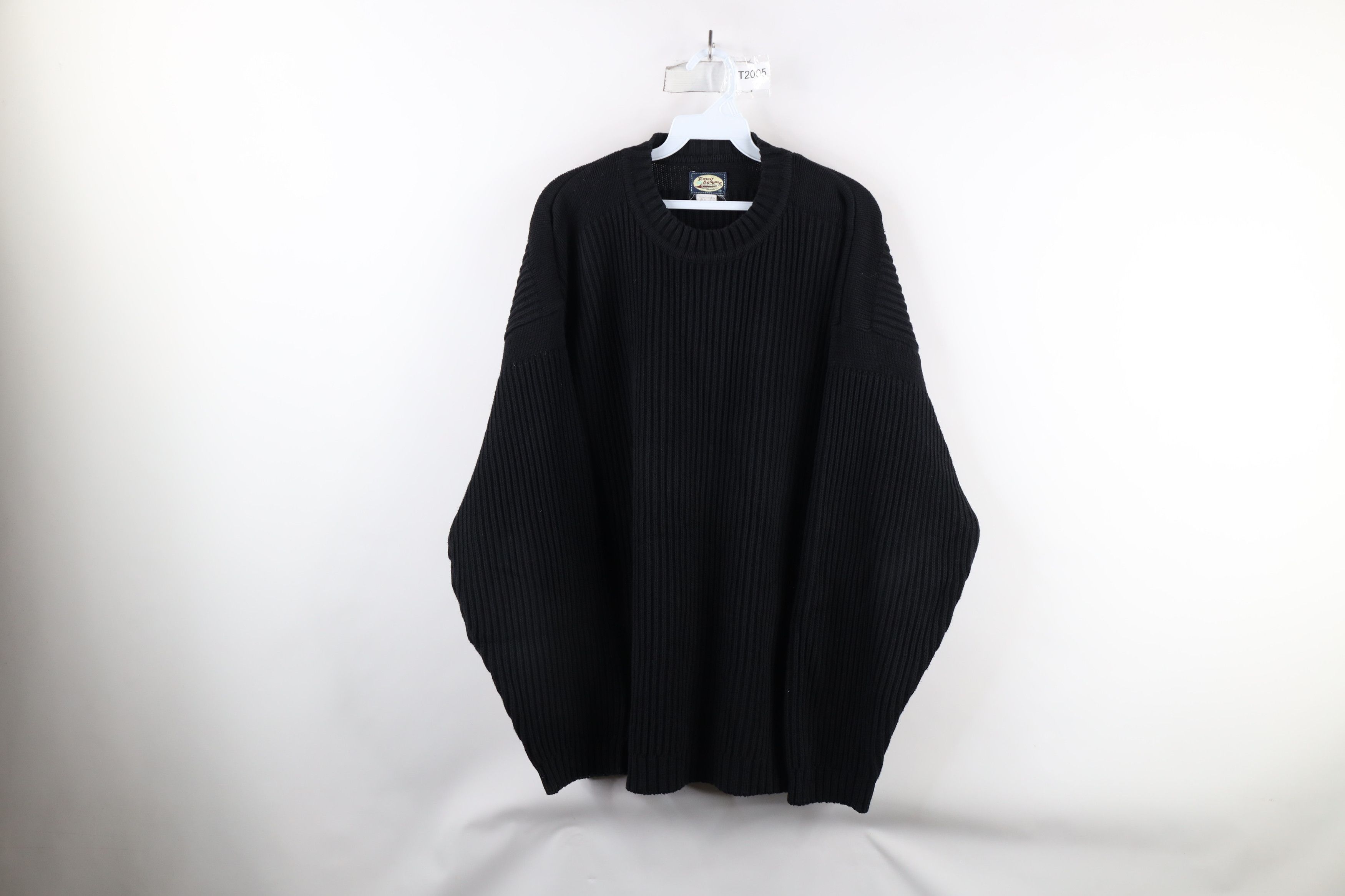 Tommy Bahama × Vintage Vintage 90s Tommy Bahama Heavyweight Ribbed Sweater Black Size US XXL / EU 58 / 5 - 1 Thumbnail