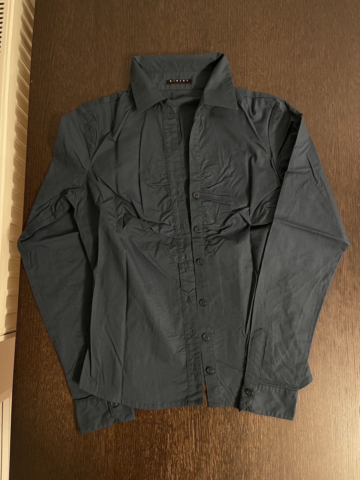 Sisley Sisley dark blue-green button up shirt Size XS / US 0-2 / IT 36-38 - 1 Thumbnail