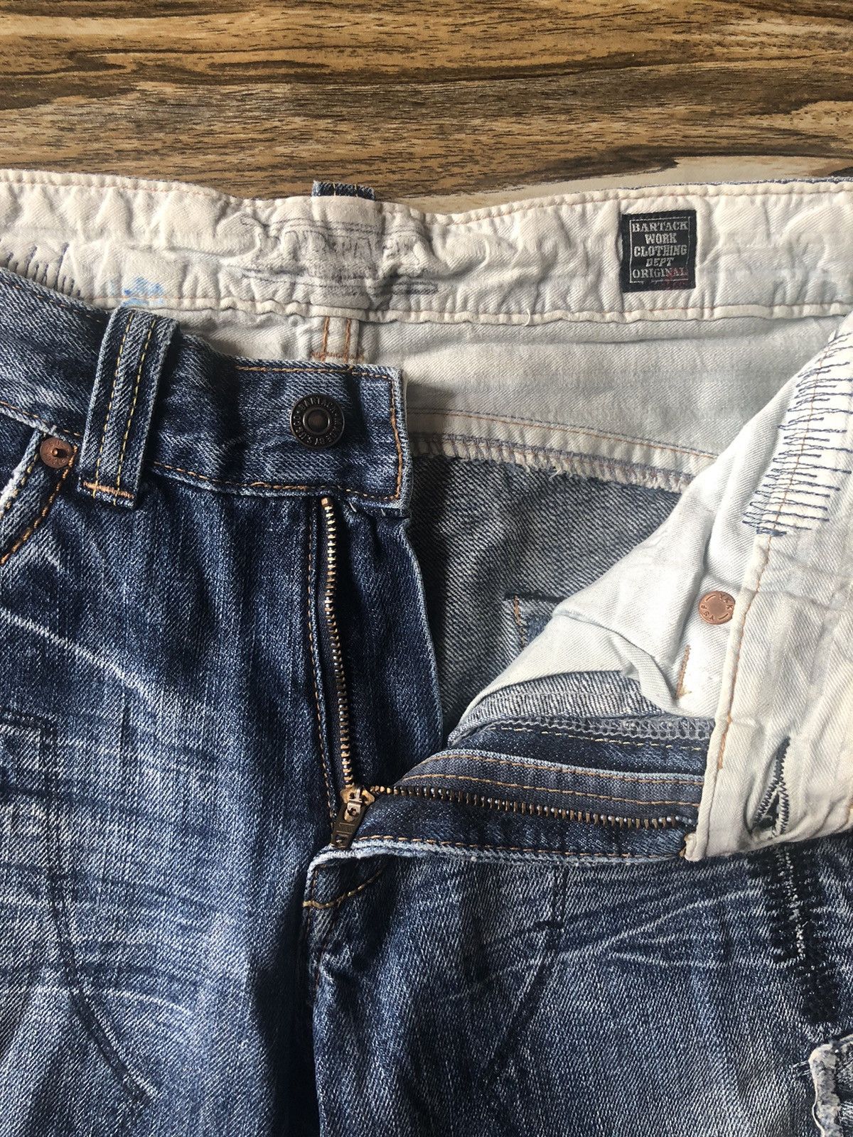 Japanese Brand × Kapital × Le Grande Bleu (L.G.B.) Vtg Y2K bartack patchwork sashiko boro opium kapital Size US 32 / EU 48 - 8 Thumbnail