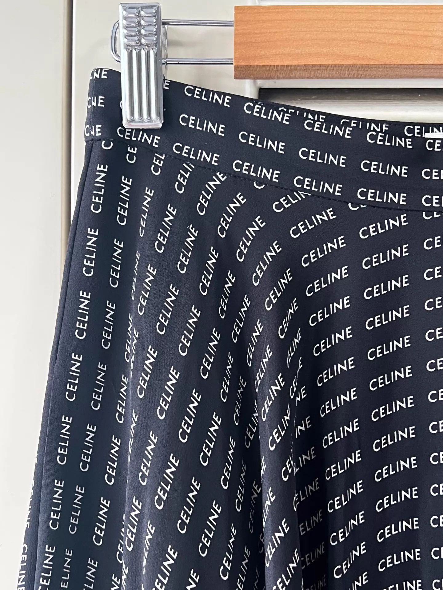 Celine Celine silk dress 38 classic logo print Size S / US 4 / IT 40 - 3 Thumbnail