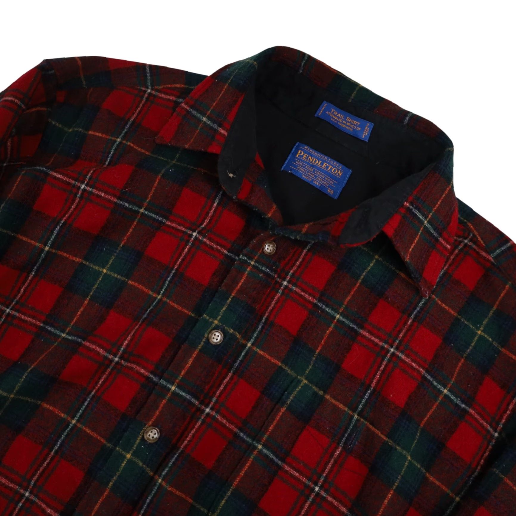 Pendleton Pendleton Mens M %100 Wool Flannel Boyd Tartan Trail Shirt Red Size US M / EU 48-50 / 2 - 4 Thumbnail