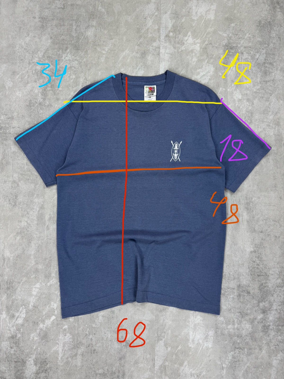 Fruit Of The Loom Fruit Of The Loom tee Vintage Kenyan Navy KNS SHUPAVU P 3131 Size US M / EU 48-50 / 2 - 12 Thumbnail