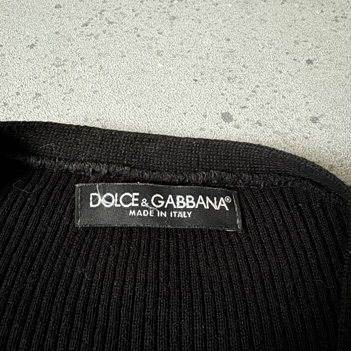 Dolce & Gabbana × Vintage Dolce & Gabbana Ribbed Cardigan with Embellished Epaulettes Size M / US 6-8 / IT 42-44 - 13 Thumbnail