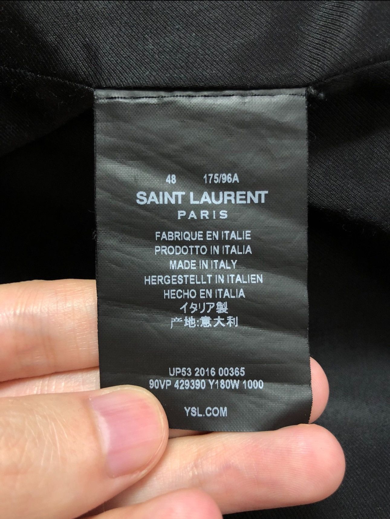 Saint Laurent Paris Saint Laurent Paris Leather Sleeve Teddy Jacket Size US M / EU 48-50 / 2 - 8 Thumbnail