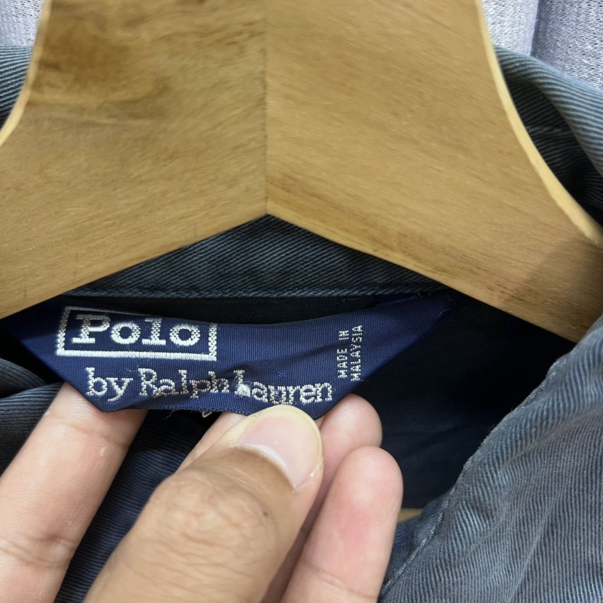 Vintage Vintage Thrashed Faded Polo Ralph Lauren Zip Up Jacket Size US XL / EU 56 / 4 - 4 Thumbnail
