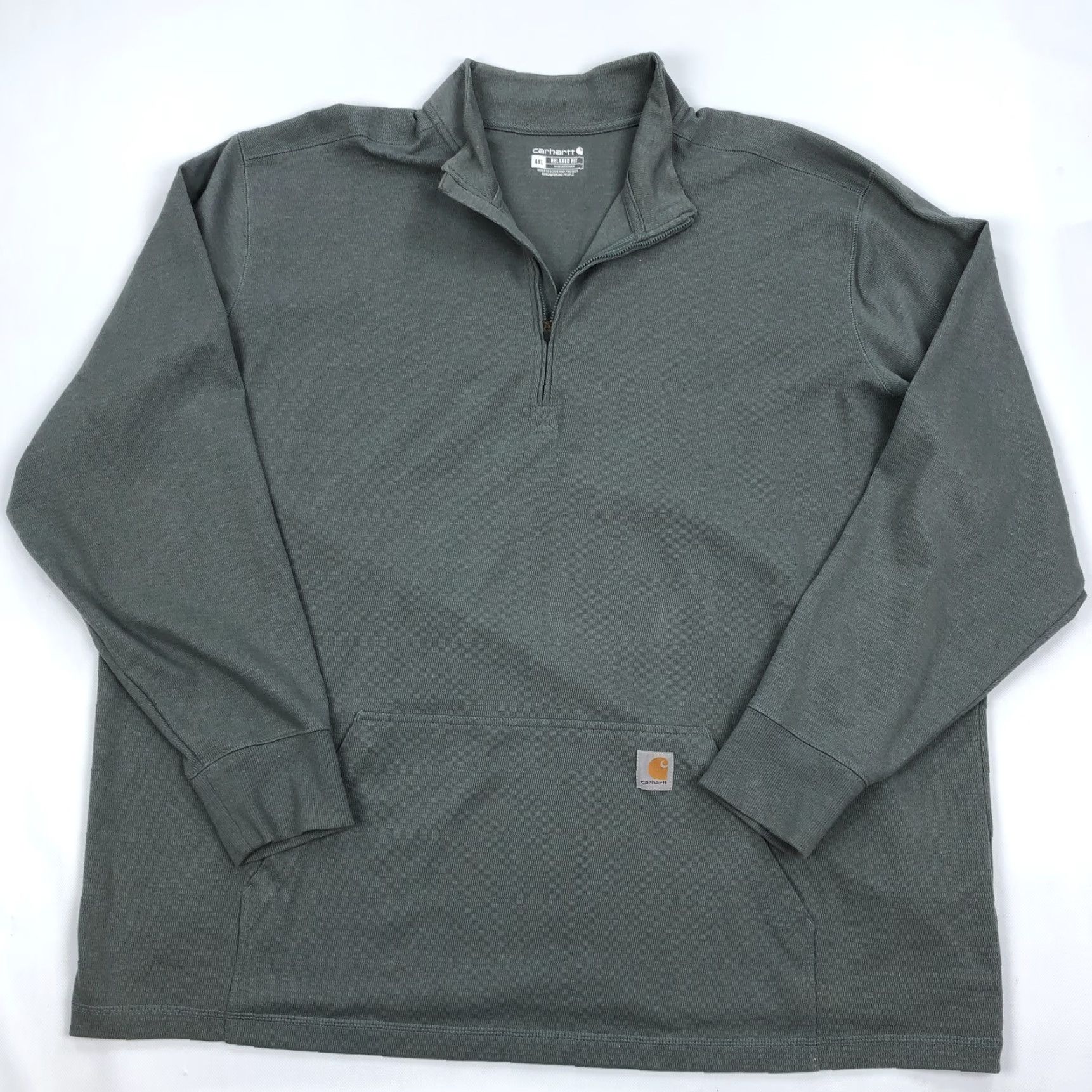 Carhartt Carhartt 4XL Men Activewear Shirt Elm 1/4 Zip Pullover Relaxed Fit Long Sleeve Mock Neck Pocketed VINTAGE (if applicable) Size US XXL / EU 58 / 5 - 2 Thumbnail