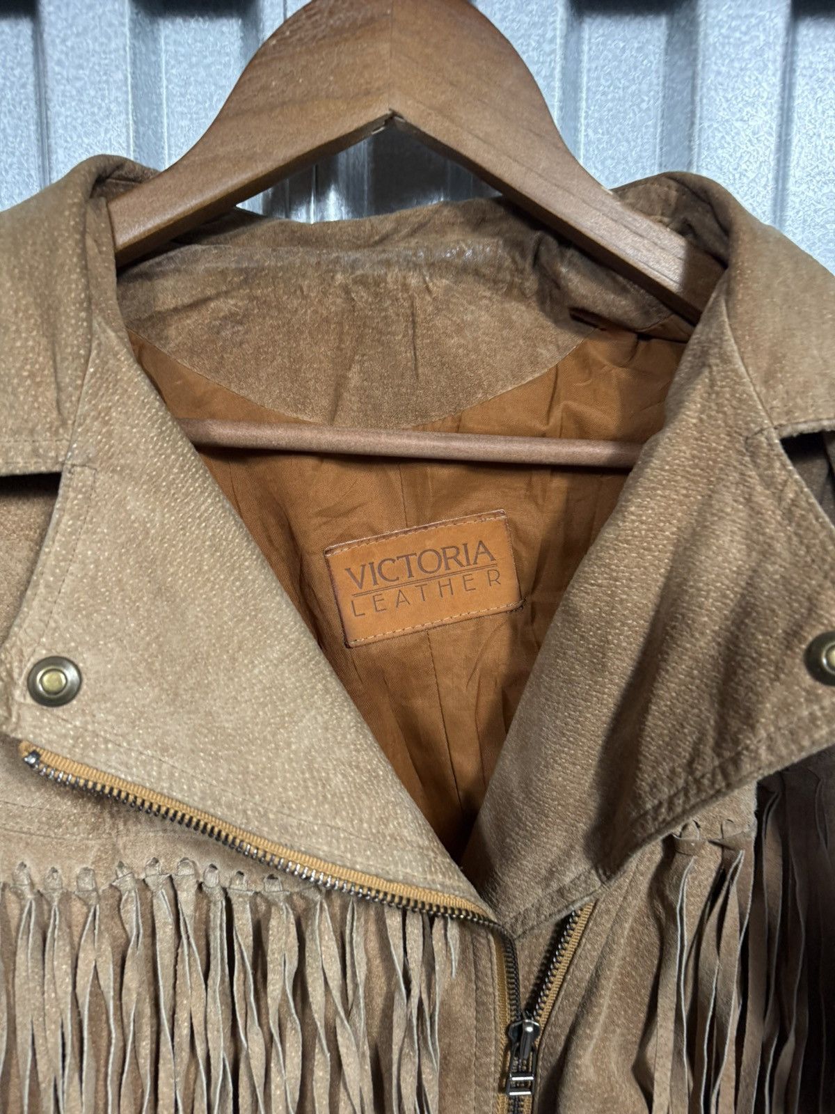 Other Insane Victoria Leather Hide Fringe Western Country Jacket Size M / US 6-8 / IT 42-44 - 11 Thumbnail