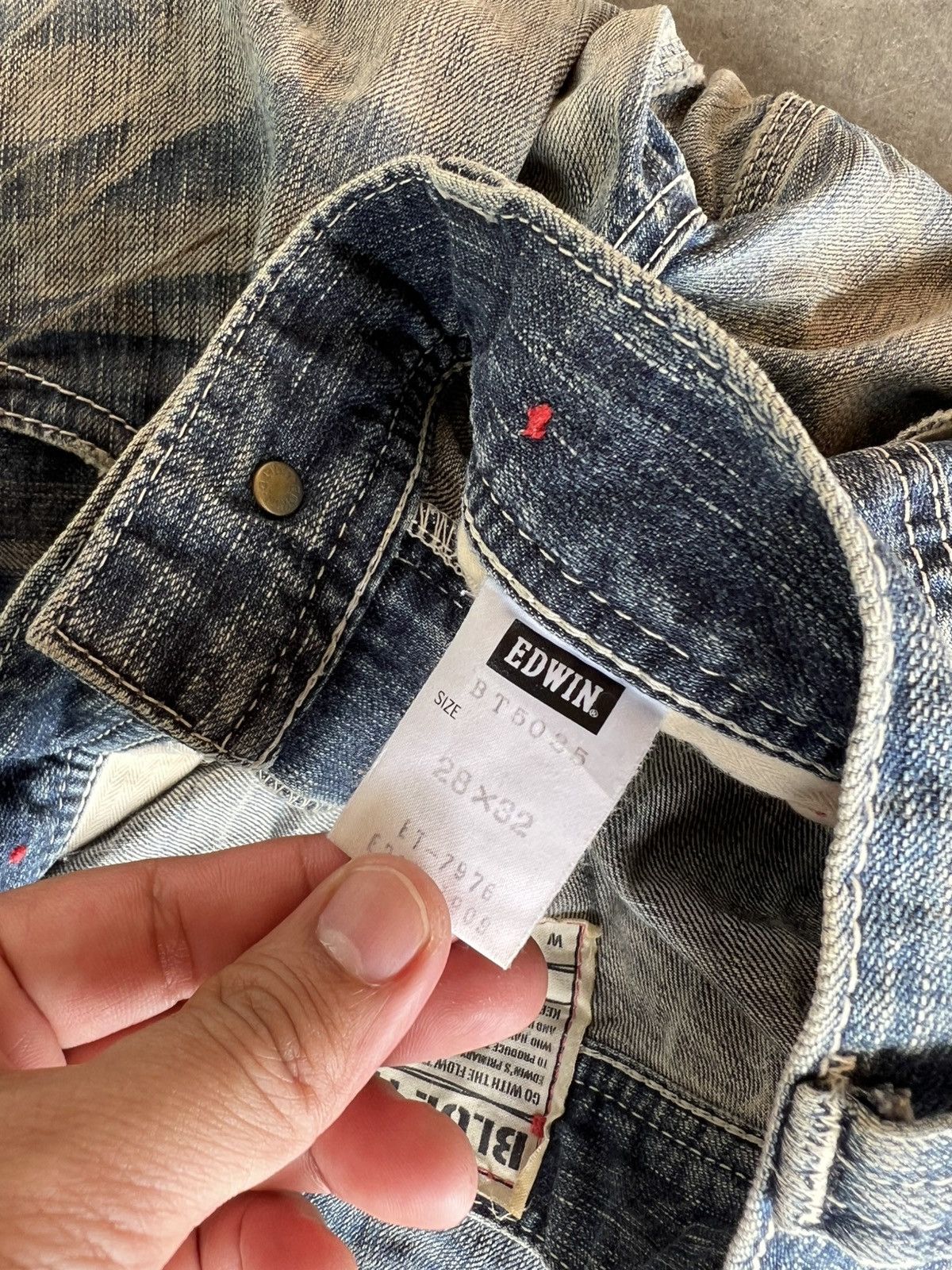 Edwin 💥Flare💥Edwin 503 Blue Trip Backle Back Jean Size US 30 / EU 46 - 24 Thumbnail