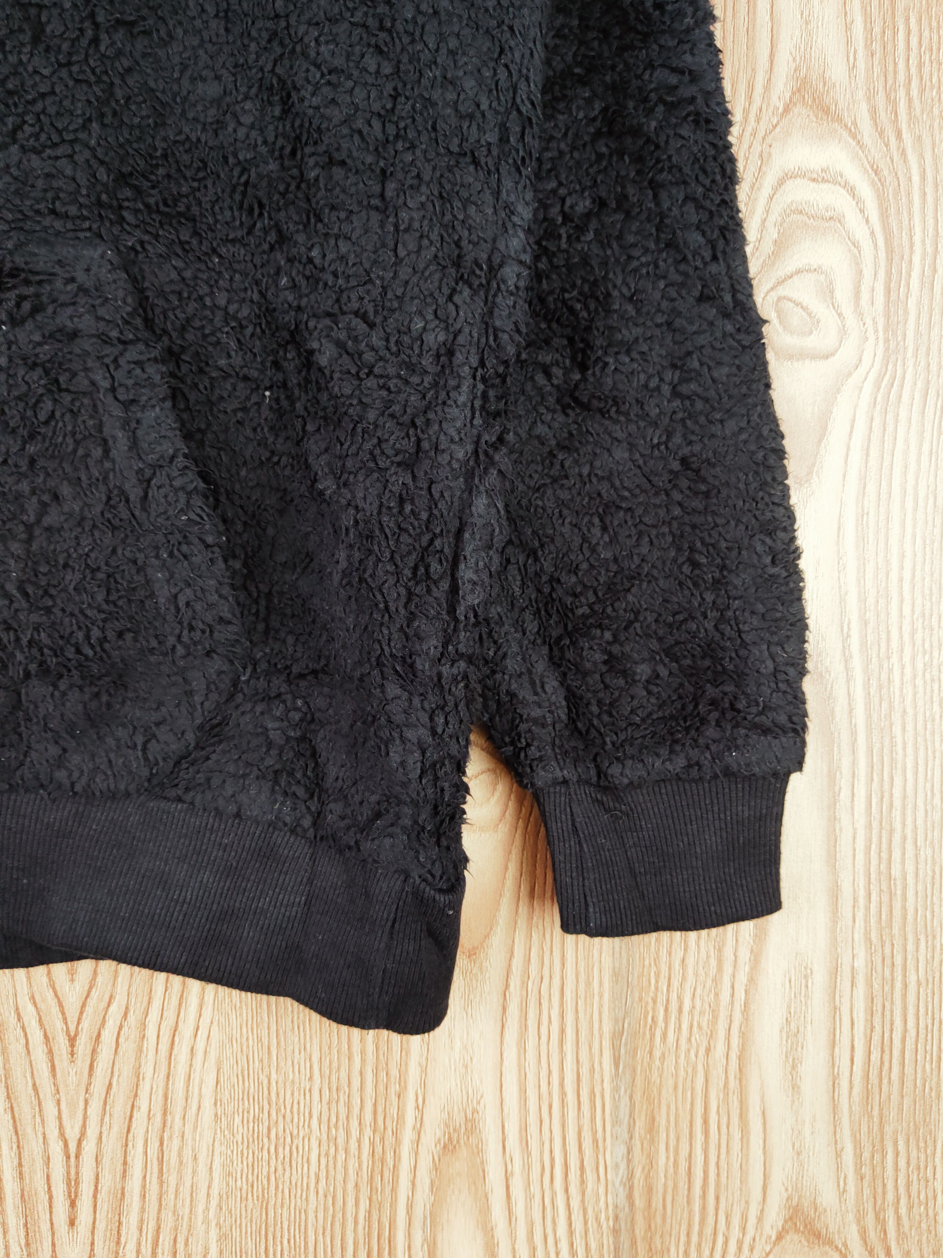 Bershka × Vintage Rare 🔥 Bershka Black Fur Mohair Hoodie Sweatshirts Size US M / EU 48-50 / 2 - 7 Thumbnail
