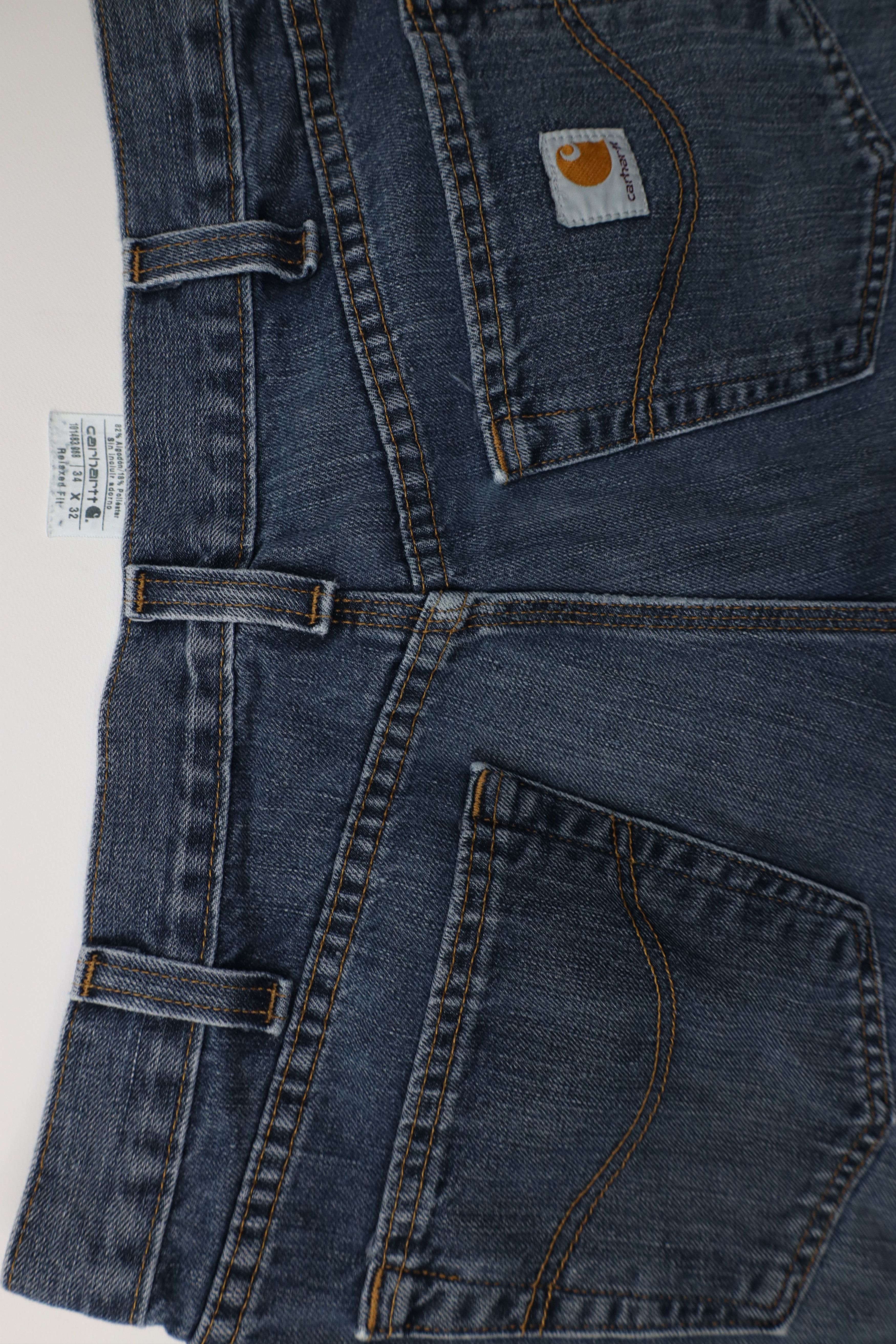 Carhartt Vintage Y2K Carhartt Relaxed Fit Wide Leg Denim Jeans Blue Size US 34 / EU 50 - 14 Thumbnail