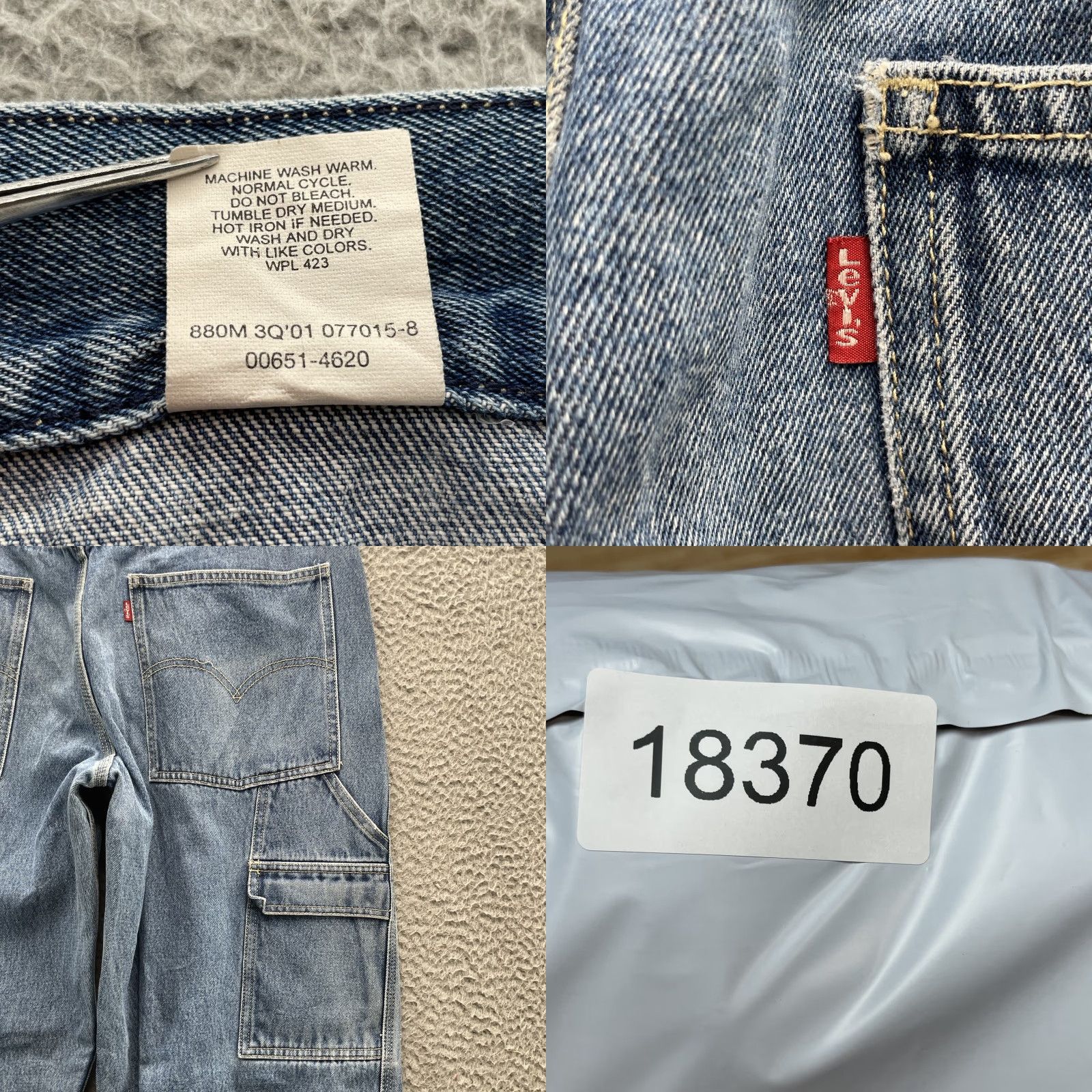 Levi's VINTAGE Levi's Carpenter Jeans 34x31 Skater Workwear Baggy Rave Y2k Streetwear Denim Jeans Mens Blue 34 Regular 5-Pocket Western100% Cotton Levi's Size US 34 / EU 50 - 8 Thumbnail