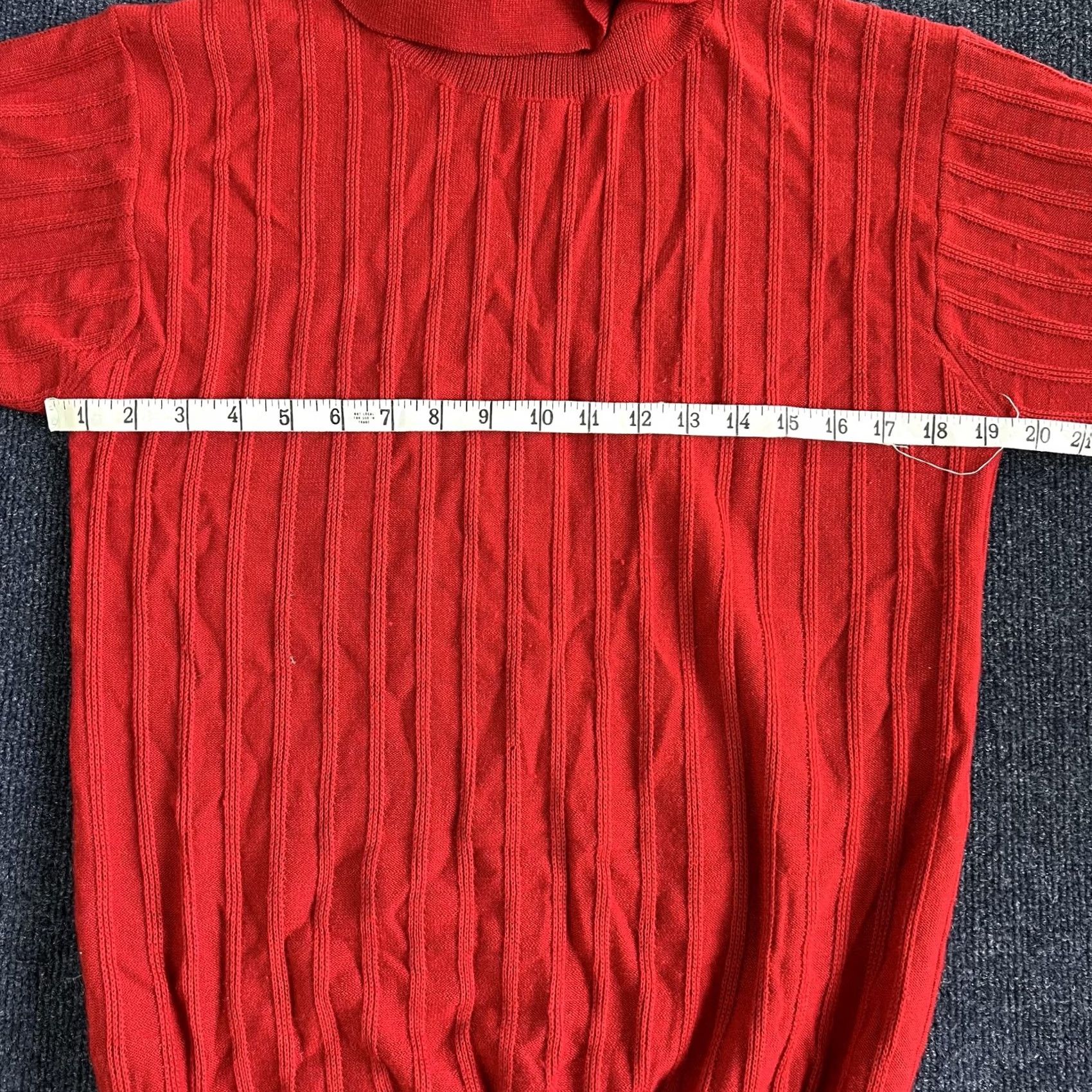 Vintage VINTAGE Ann W Sweater Womens Medium Red Turtleneck Ribbed Knit 80s Hong Kong Womens Size M / US 6-8 / IT 42-44 - 5 Thumbnail