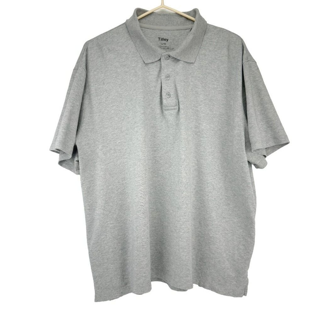 Tilley TILLEY Cotton Short Sleeves 3 Buttons Gray Polo Shirt Sz XL Size US XL / EU 56 / 4 - 6 Thumbnail