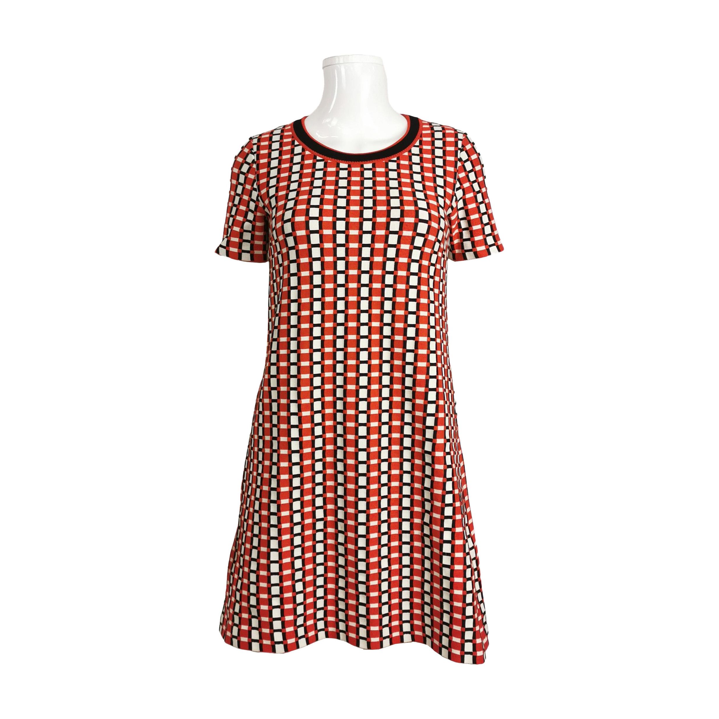 Prada Prada Colorful Printed Round Neck Mini Dress - dmc Size S / US 4 / IT 40 - 1 Thumbnail
