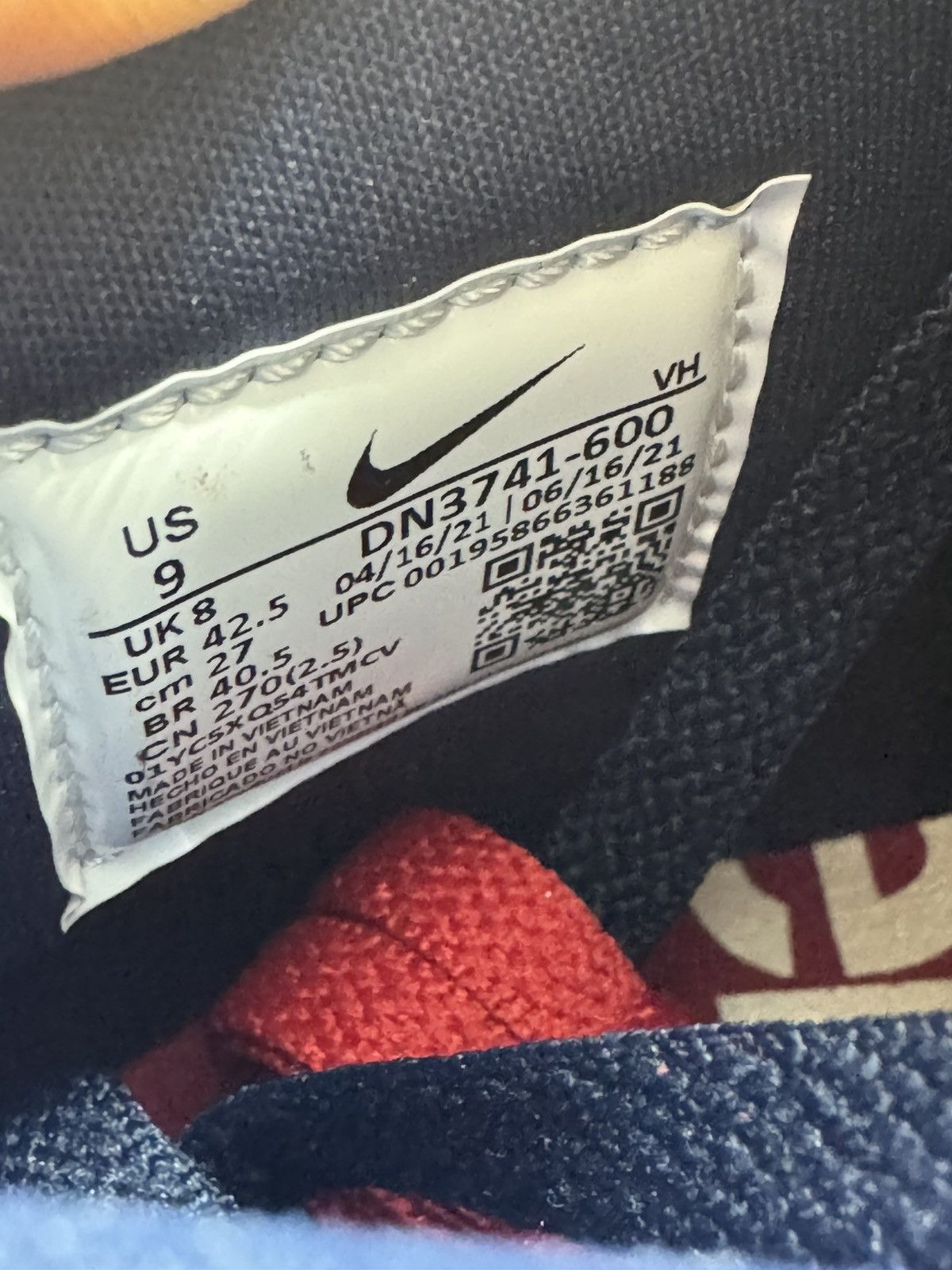 Nike × Supreme Nike Dunk SB High X Supreme ‘By Any Means’ Red Navy Size US 9 / EU 42 - 7 Thumbnail