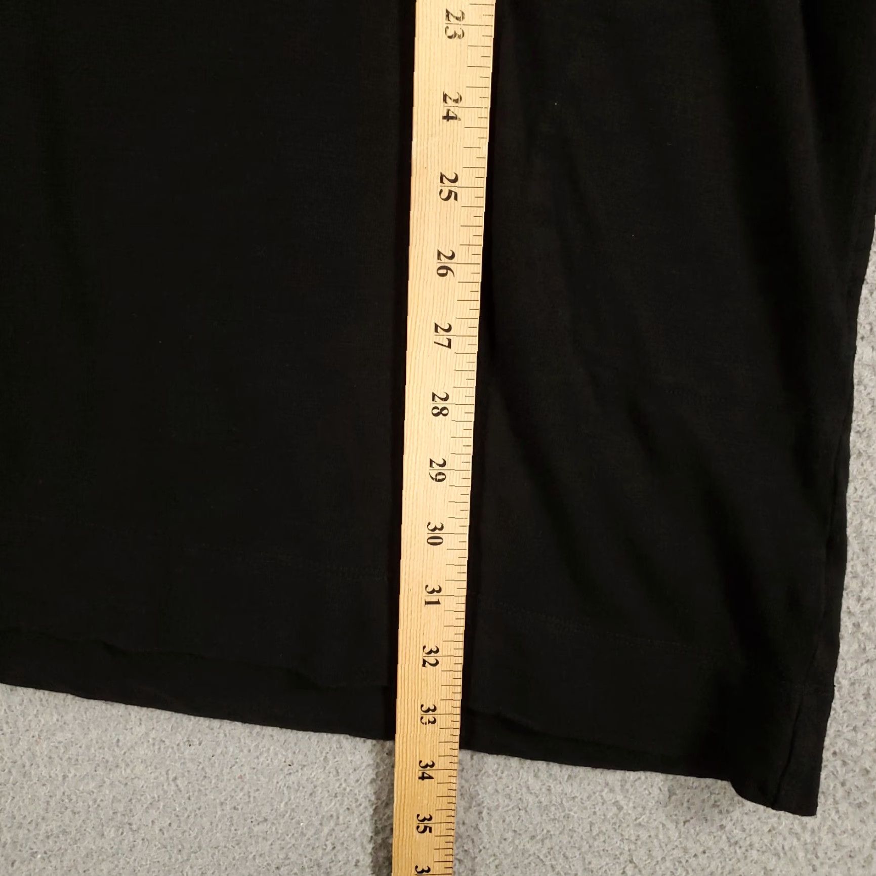 Vintage Womens Black Top Size XL Asymmetric Hem Piper Drop Shoulder 3/4 Sleeve Blouse Size XL / US 12-14 / IT 48-50 - 2 Thumbnail