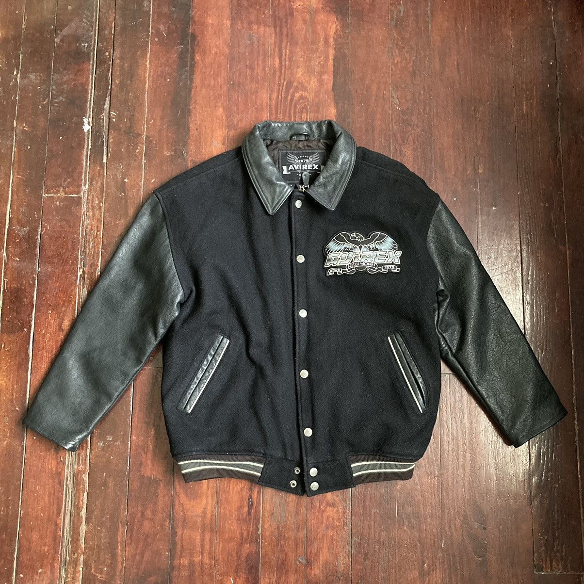 Image of Vintage 90's Avirex Wool Jacket in Black, Men's (Size 2XL)