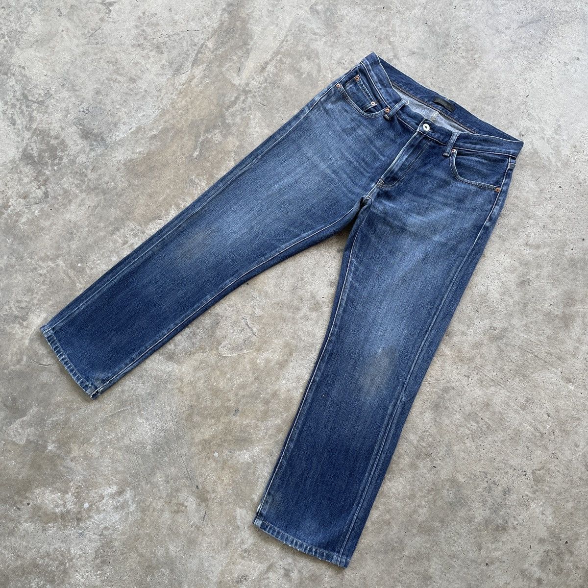 Japanese Brand × Jean W32x28.5💥 Vintage Japanese Brand Faded Denim Jeans Pants Size US 32 / EU 48 - 2 Thumbnail