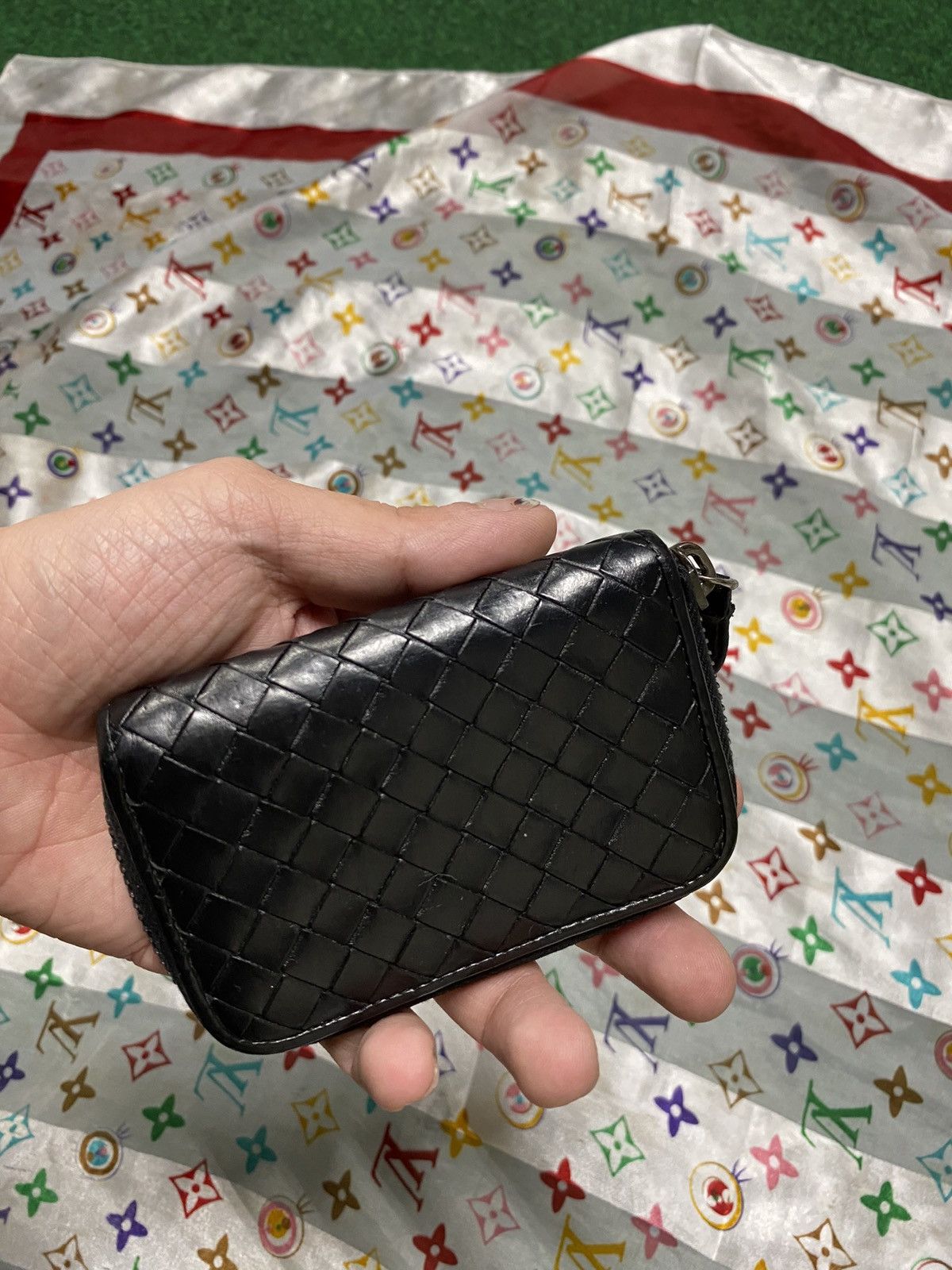 Bottega Veneta × Vintage Bottega Veneta Black Wallet Pouch Preowned Size ONE SIZE - 2 Thumbnail