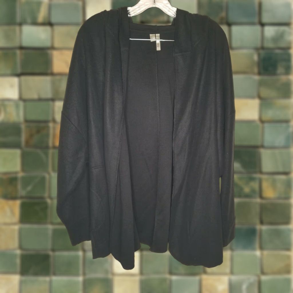 Vintage VINTAGE Silverwear Lifestyle Women's Hoodie Cardigan 2X Black Activewear Pullover Womens Size XXL / US 16-18 / IT 52-54 - 1 Thumbnail