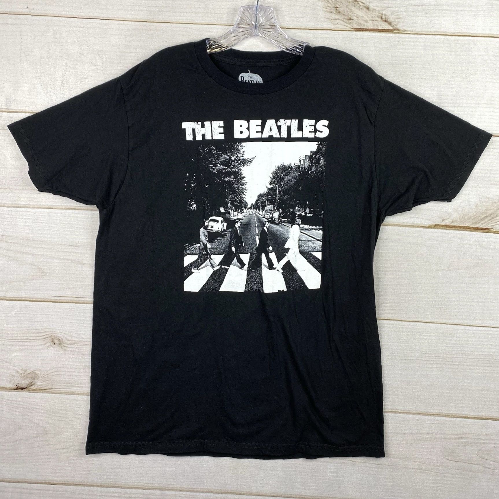 Vintage The Beatles T-Shirt Mens L Black Abbey Road Album Cover Short Sleeve Size US L / EU 52-54 / 3 - 2 Thumbnail