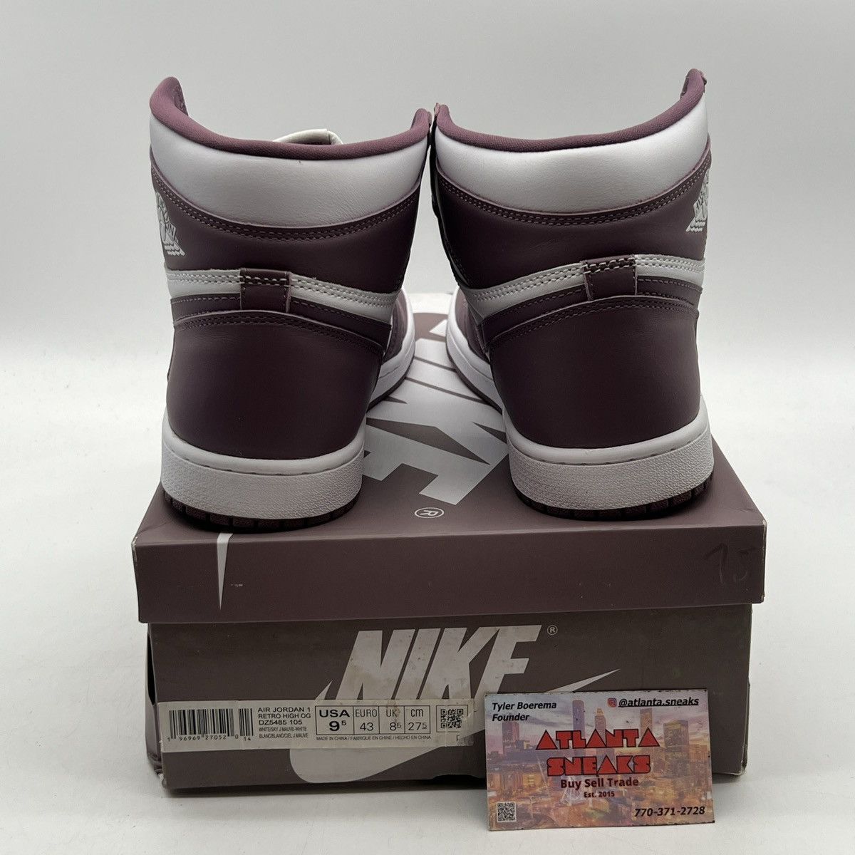 Nike Air Jordan 1 high mauve Size US 9.5 / EU 42-43 - 3 Thumbnail