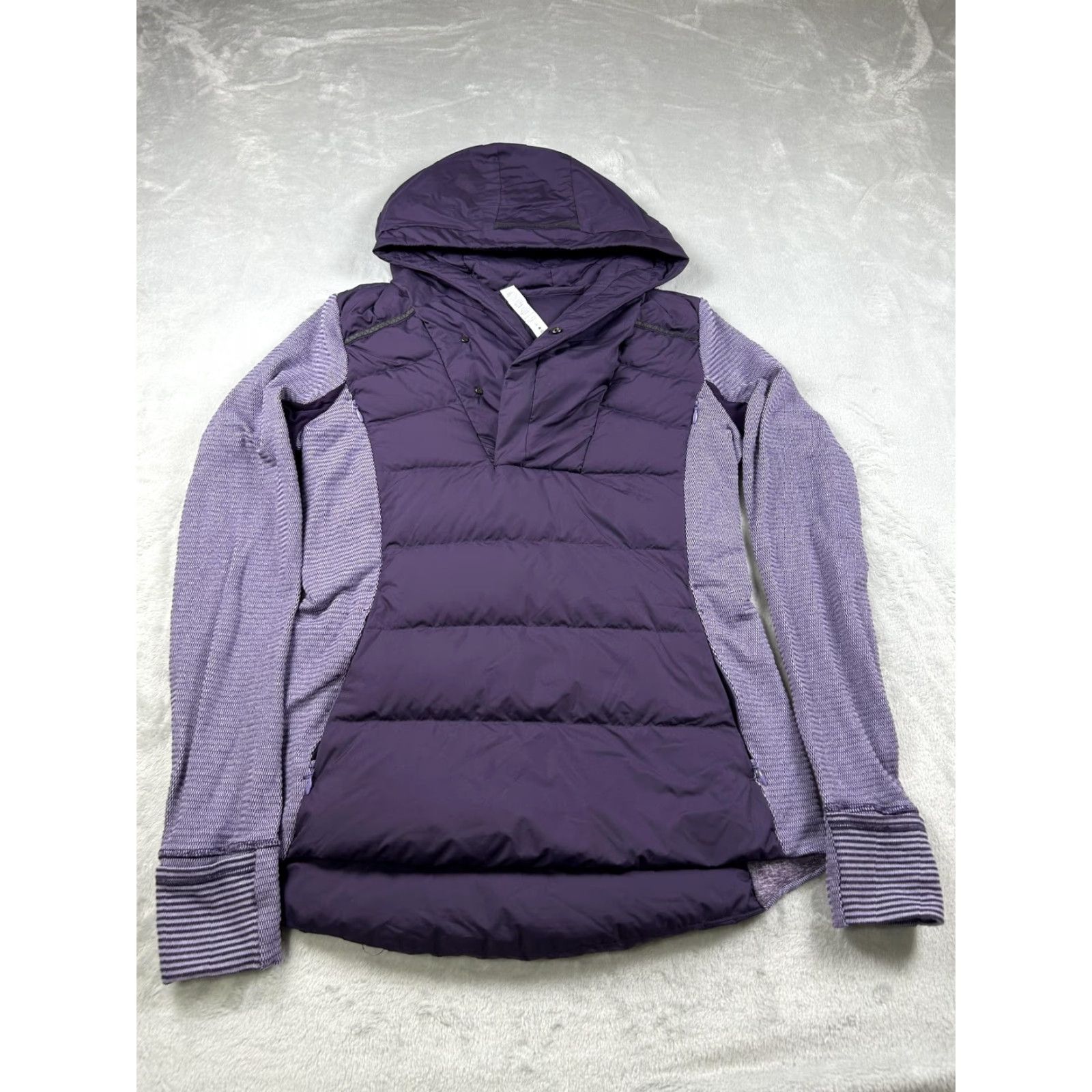 Lululemon VINTAGE Lululemon Puffer Jacket Womens 8 Down Hooded Zip Pockets 800 Fill Purple Long Sleeve Shirt Womens Size M / US 6-8 / IT 42-44 - 2 Thumbnail