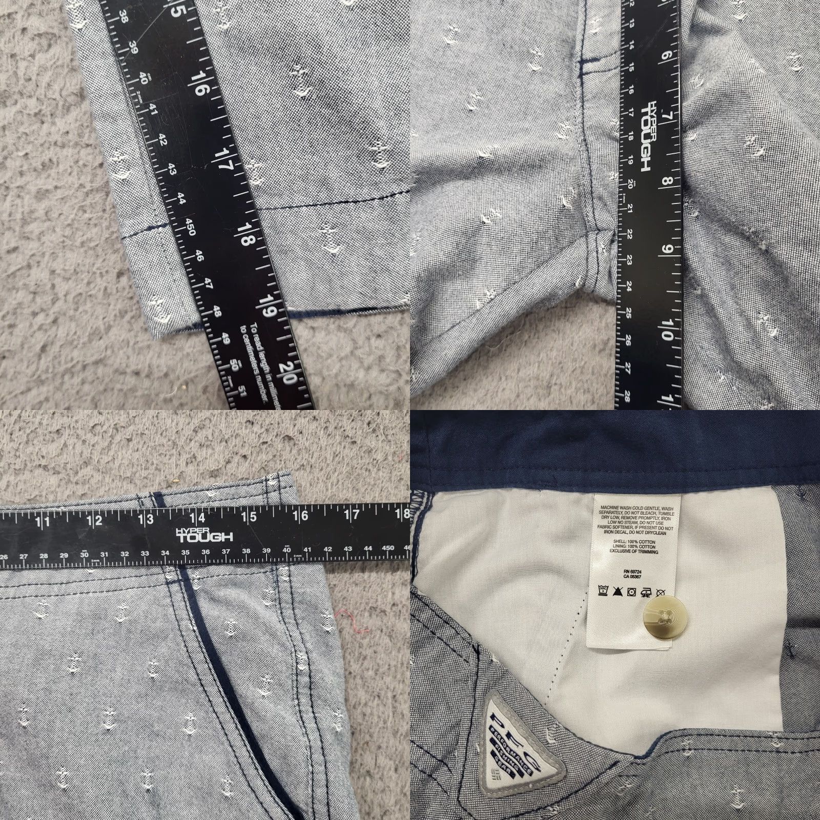 Vintage Columbia Capri Pants PFG Women's Size 8 Blue Anchors 100% Cotton Outdoor Pockets Size 30" / US 8 / IT 44 - 8 Thumbnail