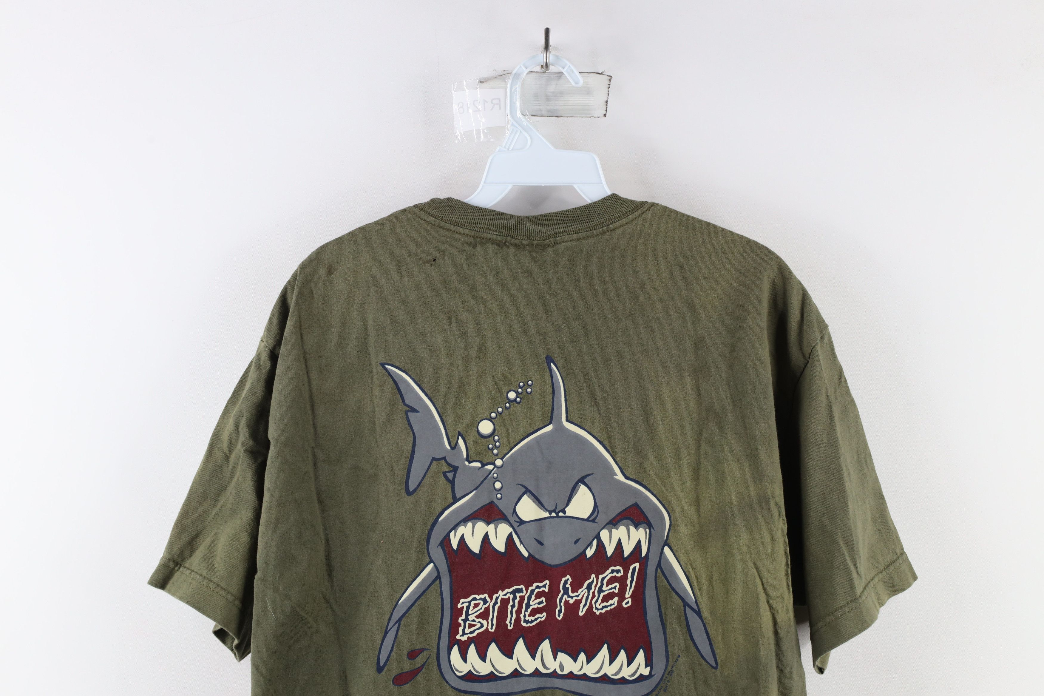 Vintage Vintage 90s Streetwear Out Bite Me Shark California T-Shirt Size US L / EU 52-54 / 3 - 12 Thumbnail