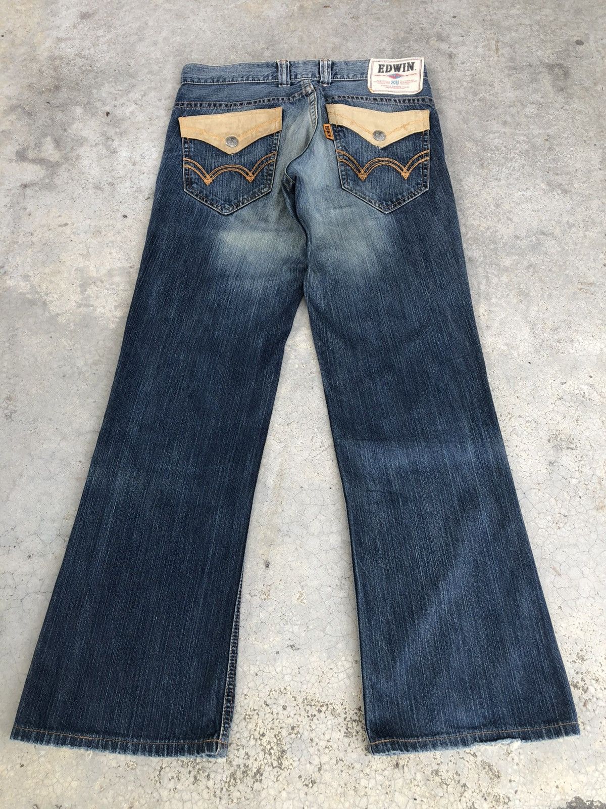 Japanese Edwin Navajo Flared Jeans Bootcut Distressed