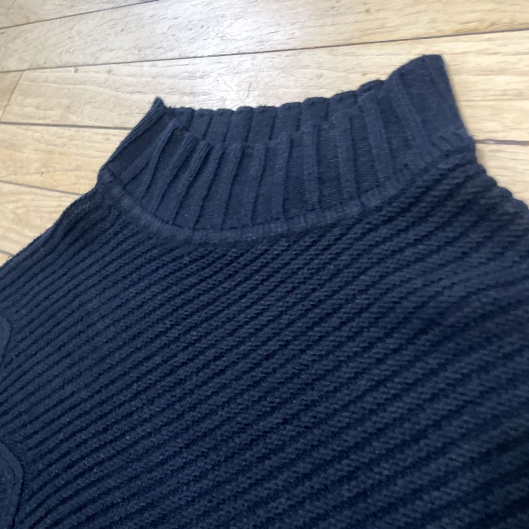 Vintage VINTAGE Ivy Knit Poncho Top Kafkan Cable Knit Black Women M Black Old Money Chic Sweater Ladies Casual Built-in Stretch 80s 90s y2k Size M / US 6-8 / IT 42-44 - 5 Thumbnail