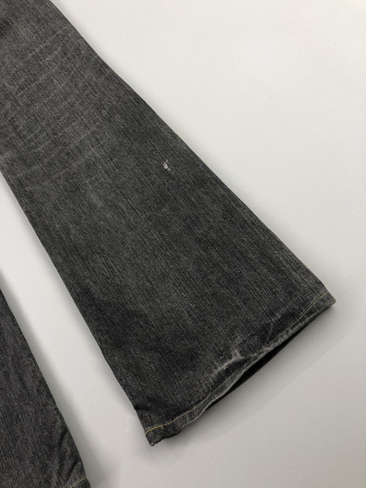 Lee Vintage Lee Distressed Flare Bootcut Faded Black Jeans Size US 28 / EU 44 - 20 Thumbnail