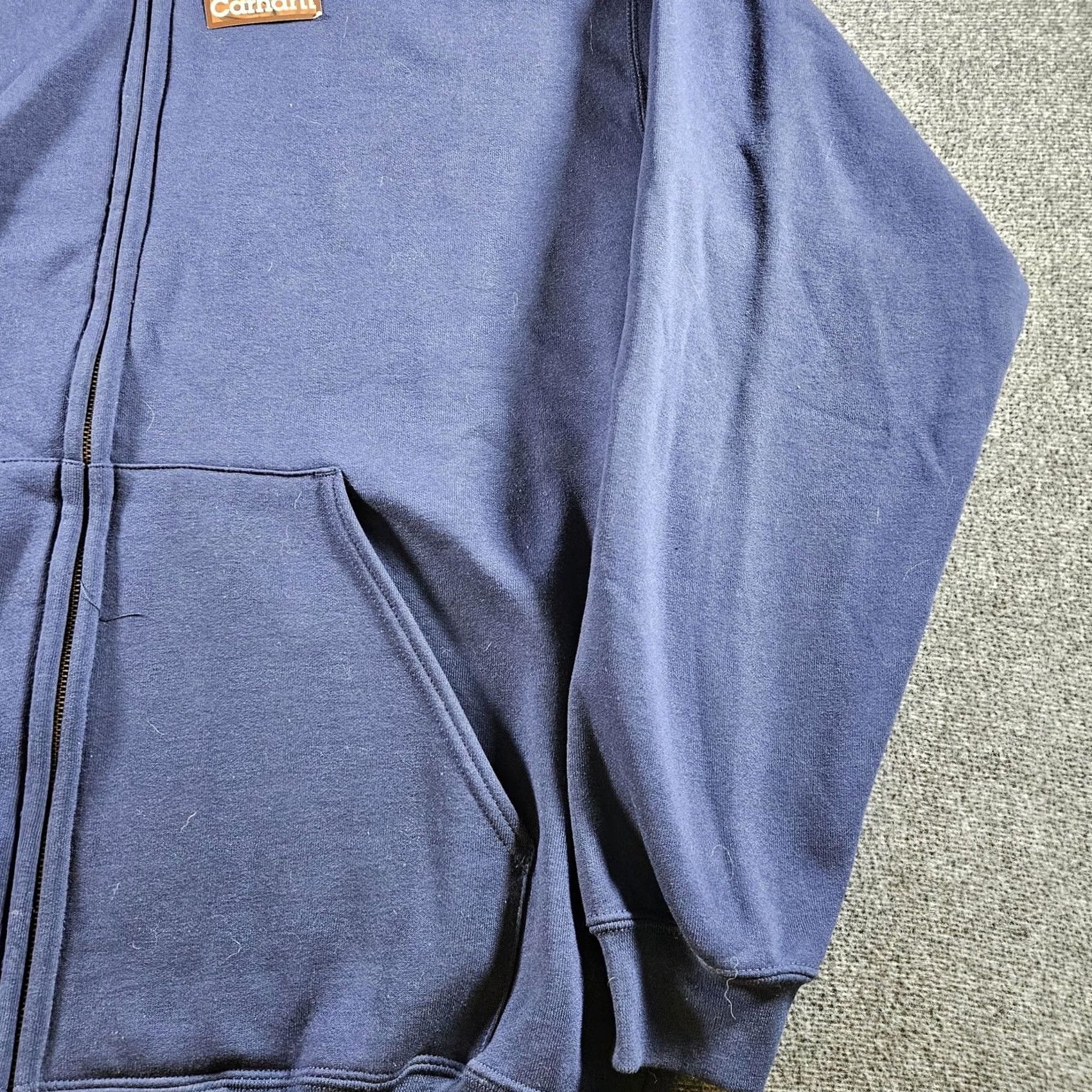 Carhartt Carhartt Hoodie Mens XL Blue Full Zip Fleece Workwear Sweatshirt Midweight Size US XL / EU 56 / 4 - 5 Thumbnail
