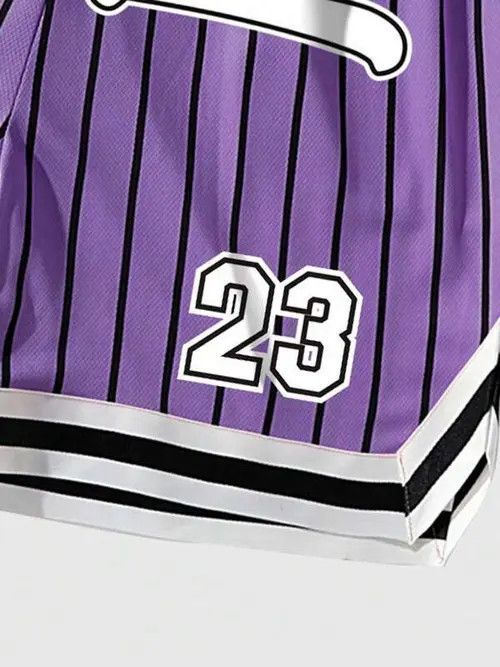 Jean Stripe basketball Graphic shorts DRIP Size US 34 / EU 50 - 4 Thumbnail