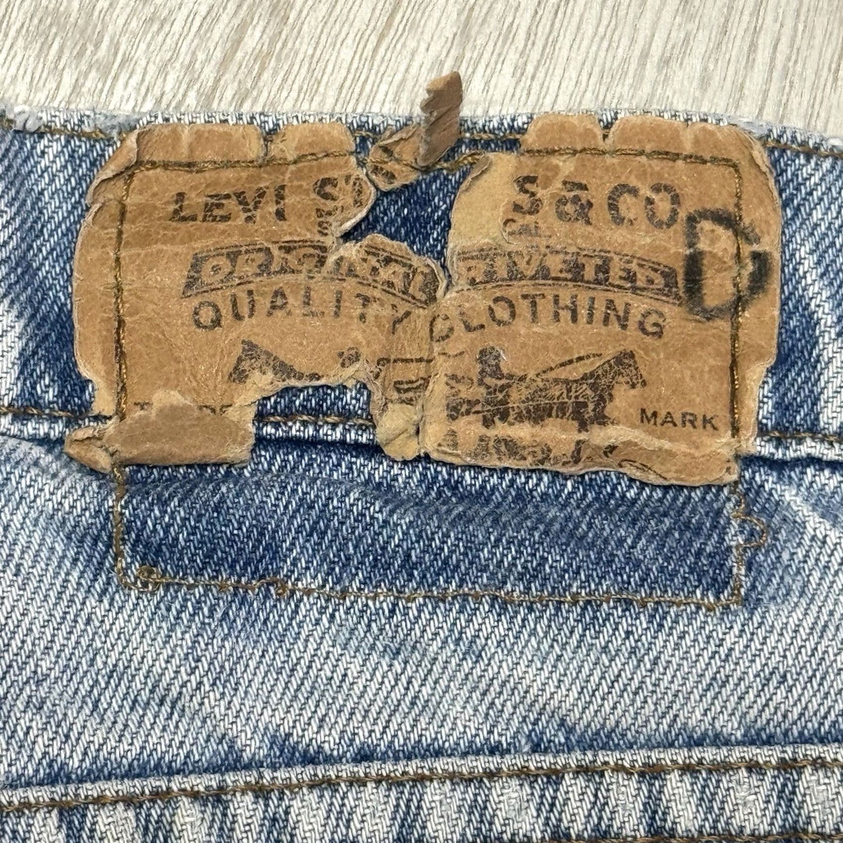 Levi's VINTAGE Levi's 506 Jeans Men 38x30 Distressed Orange Tab 5-Pocket Straight USA Made 80s 90s Hipster Grunge Denim Blue 100% Cotton Mens Size US 38 / EU 54 - 6 Thumbnail