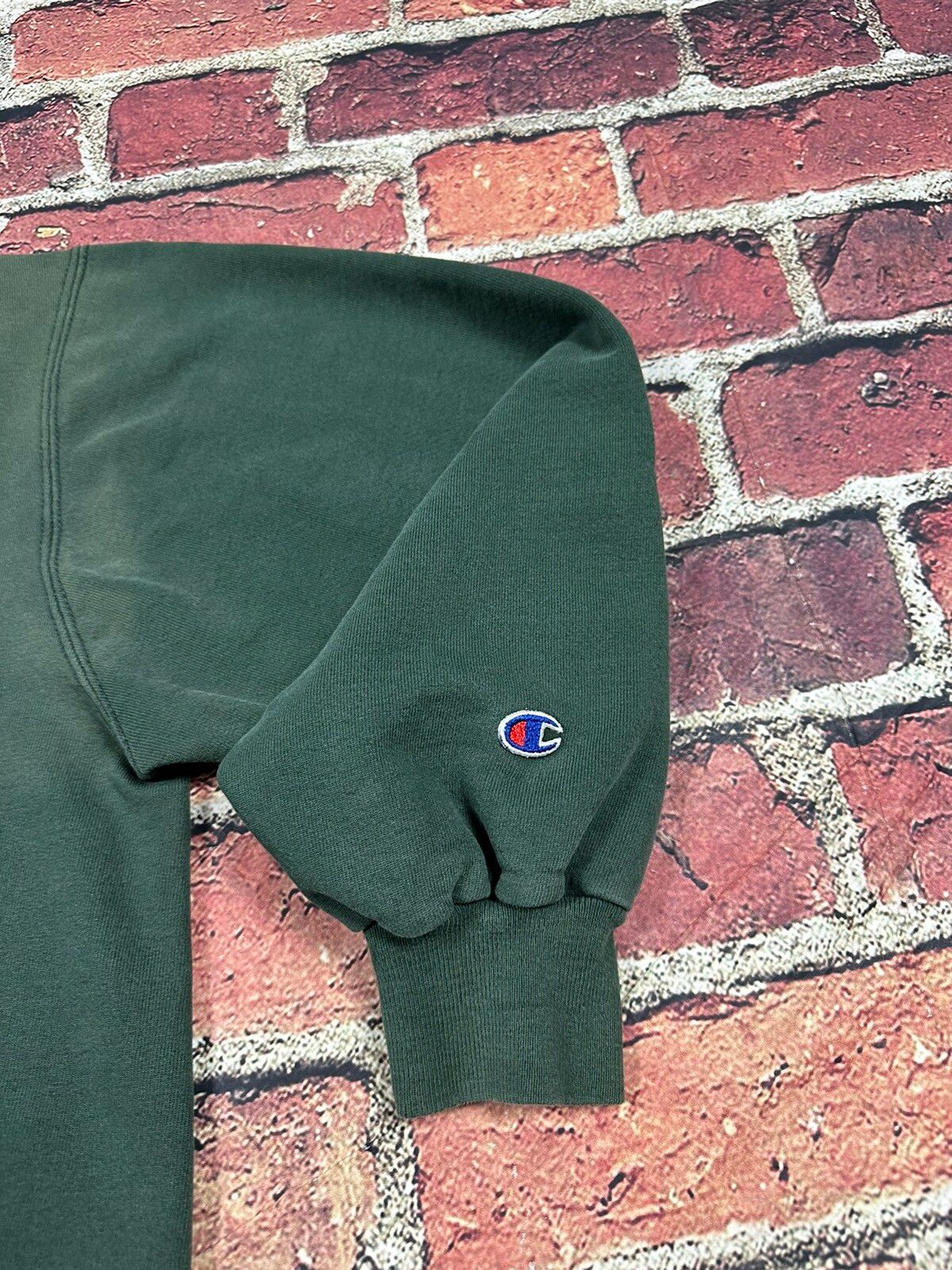 Vintage Vintage 90s Champion Sweatshirt Green Spell Out Crewneck Size US XL / EU 56 / 4 - 6 Thumbnail
