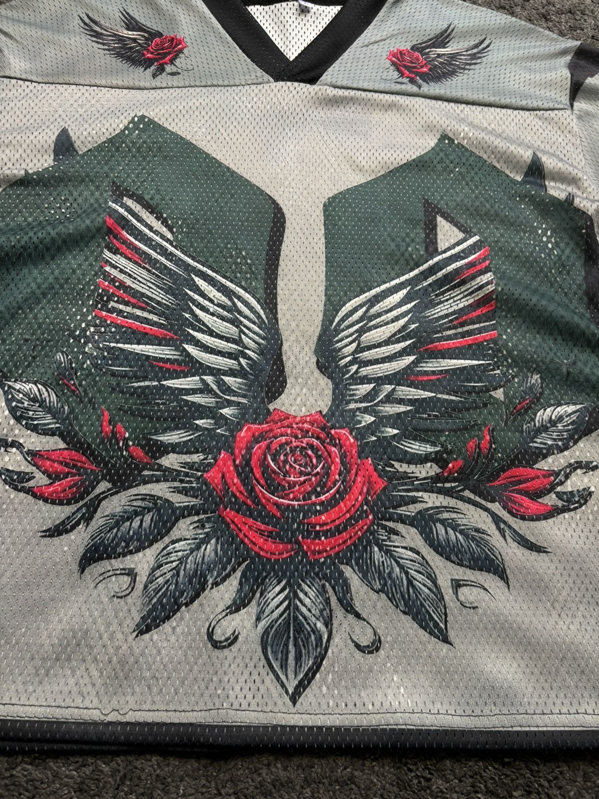 Japanese Brand Vintage style rare angelic roses 00 orison grey black jersey Size US M / EU 48-50 / 2 - 5 Thumbnail