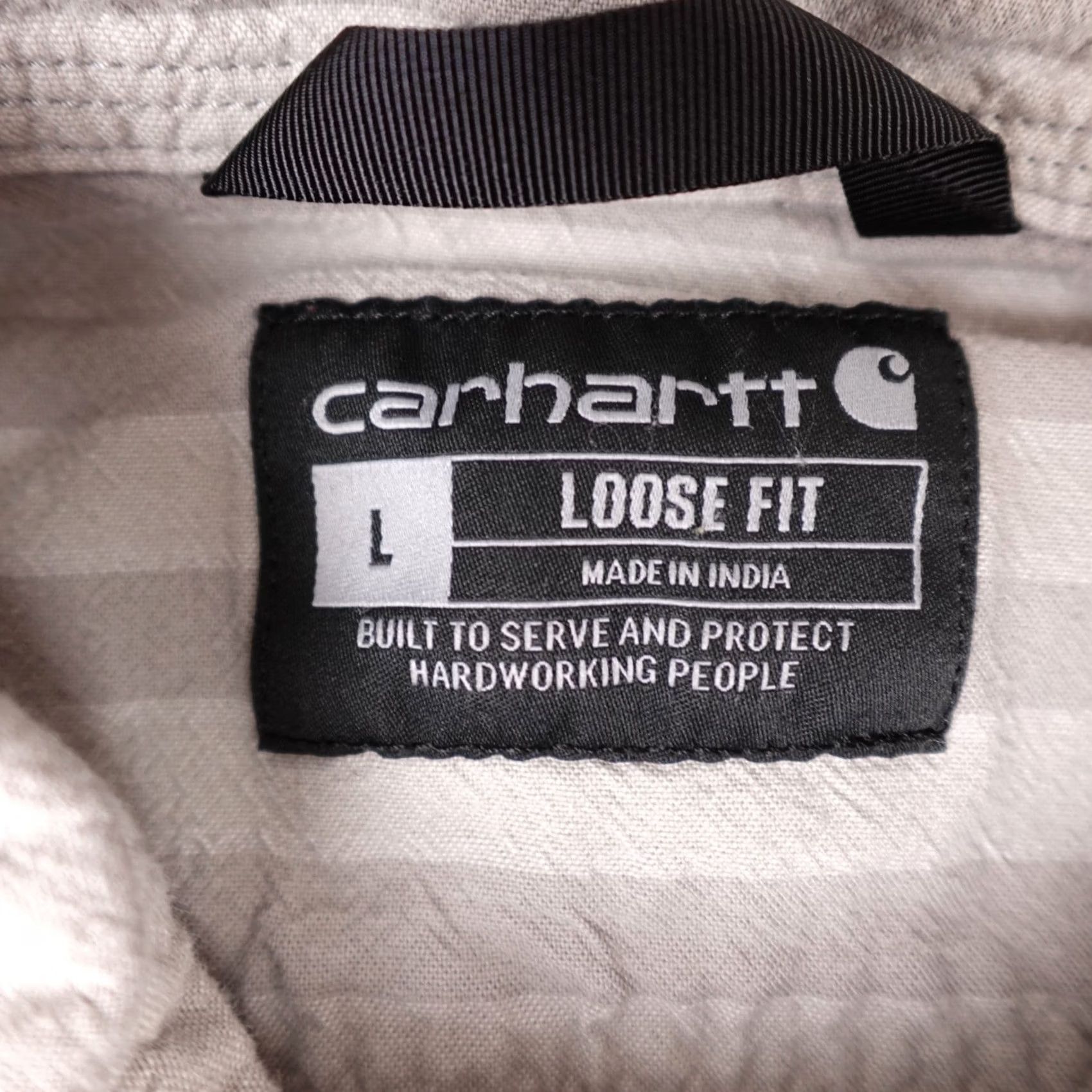 Carhartt Carhartt Shirt Mens L Gray Striped Short Sleeve Button Up Pocket - Casual Workwear, Cotton, Regular Fit Size US L / EU 52-54 / 3 - 2 Thumbnail