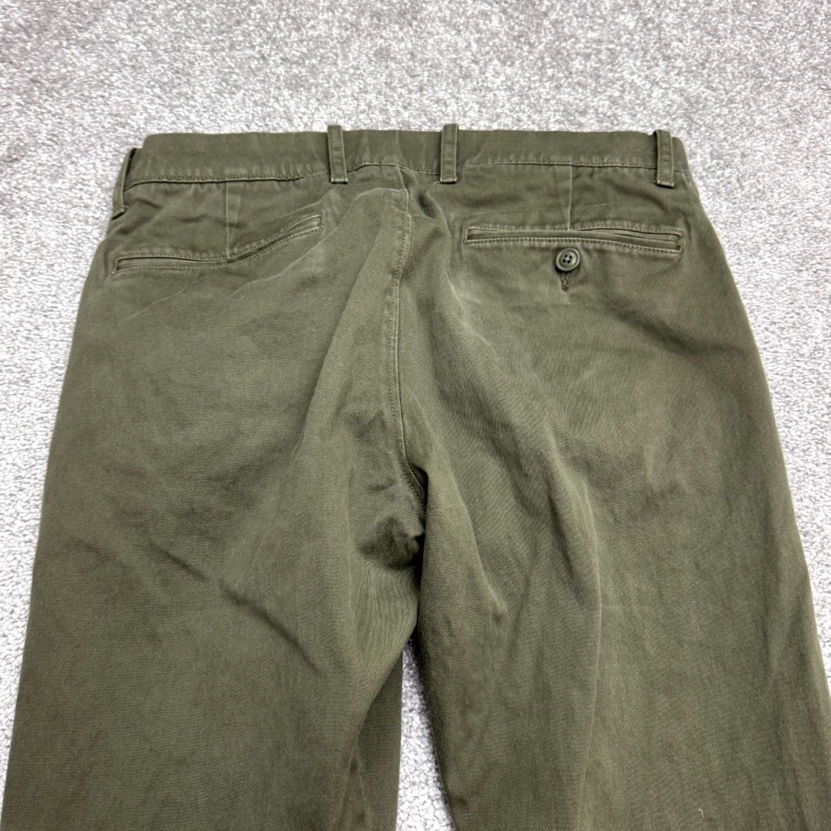 J.Crew J.CREW 484 Slim Fit Chino Pants Mens 28x30 Olive Green Tapered Flat Front Cotton Shirt Size US 28 / EU 44 - 3 Thumbnail