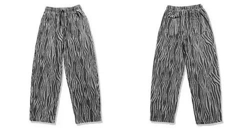Jean 20AW Indigo Union Japan Grey Denim Zebra Pants Size US 33 - 2 Thumbnail