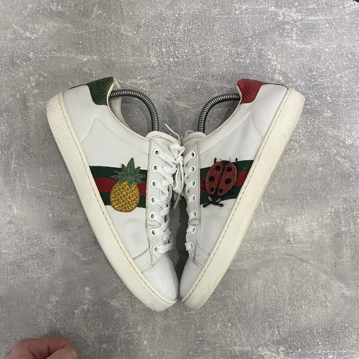Gucci Gucci Ace Embroidered Pineapple Sneakers Size US 5.5 / EU 38 - 2 Thumbnail