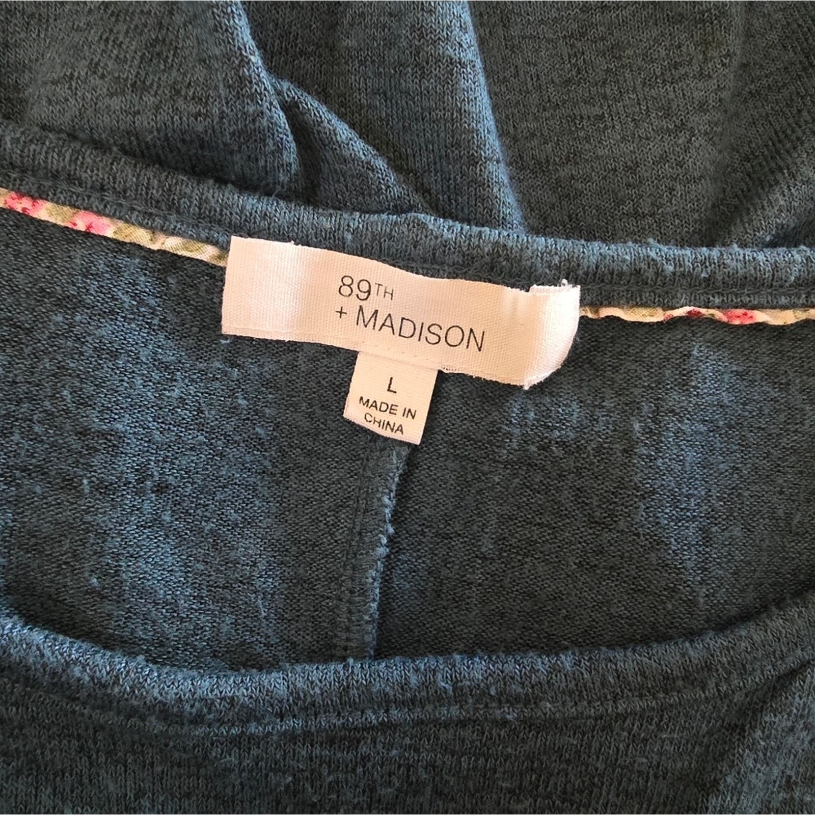 Other Blue Teal | 89TH+MADISON | Gold Detailed 3/4 Sleeve Size L / US 10 / IT 46 - 3 Thumbnail