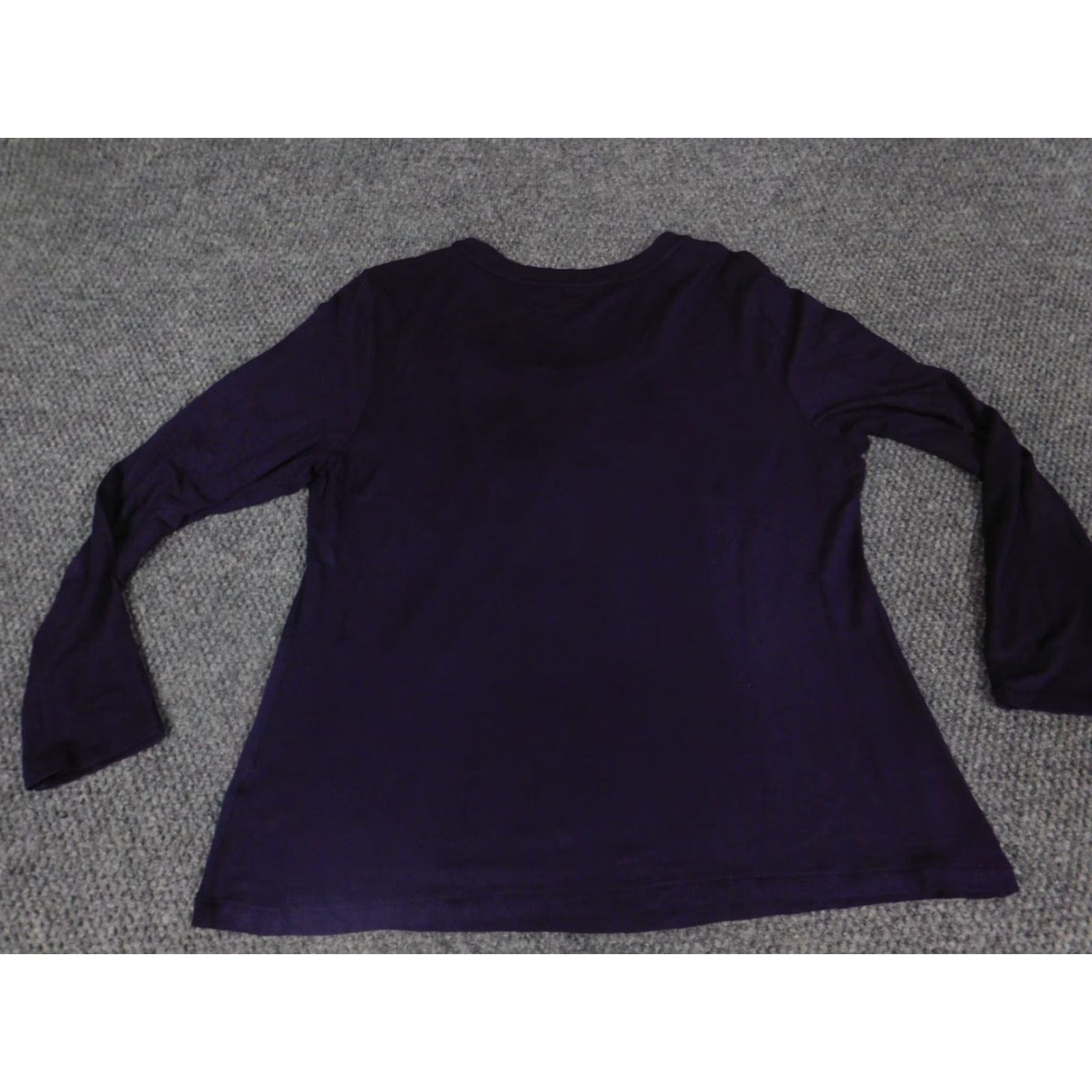 Apt. 9 Apt. 9 Blouse Women PXL Petites Purple Stretch Modal Rayon Cap Sleeve Crew Neck Button Pullover Casual Regular Vintage No Size XL / US 12-14 / IT 48-50 - 7 Thumbnail